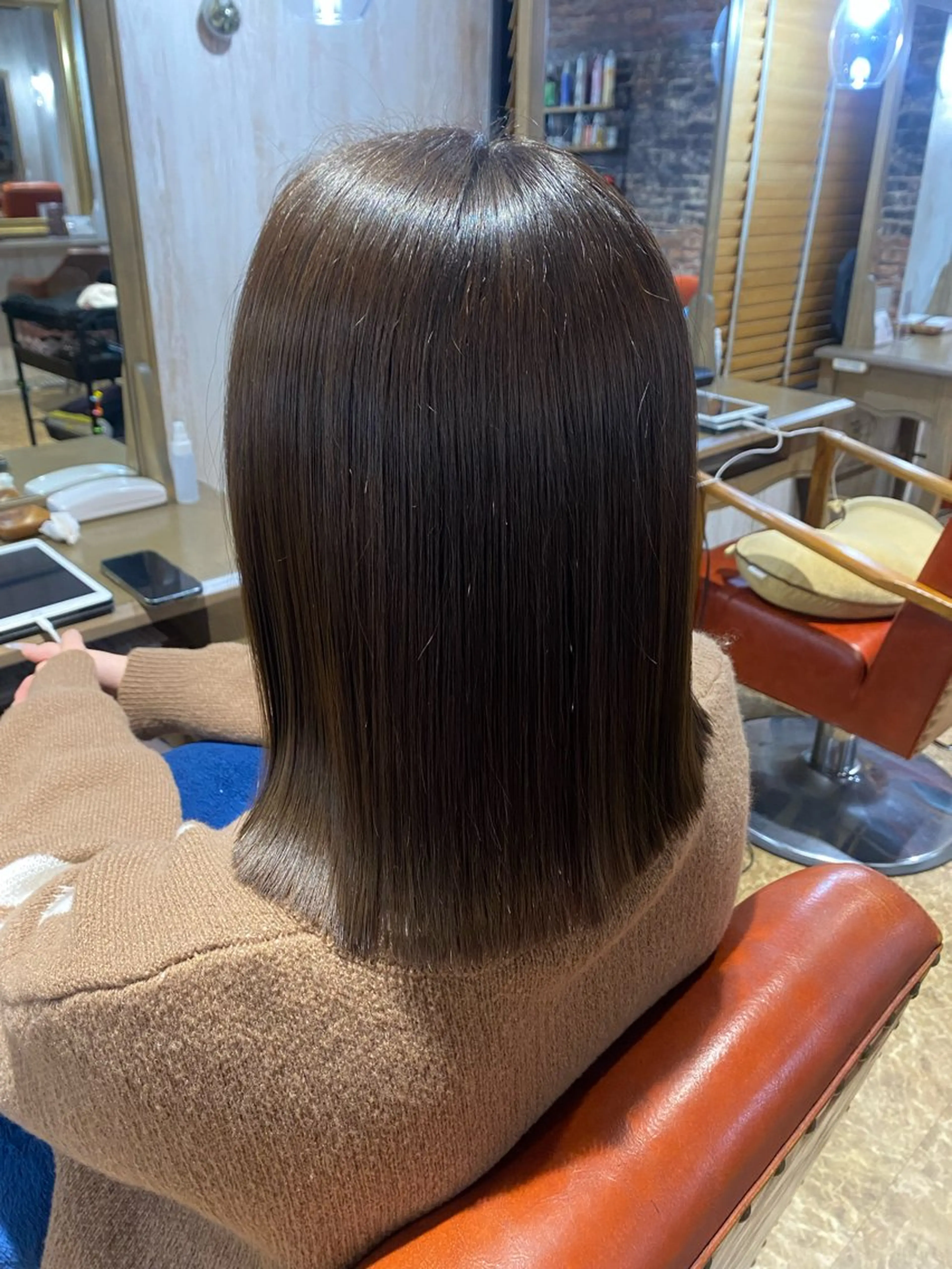 ミディアム ヘアカラー トリートメント 🍒Inagaki ヘッドスパ☁️のヘアスタイル