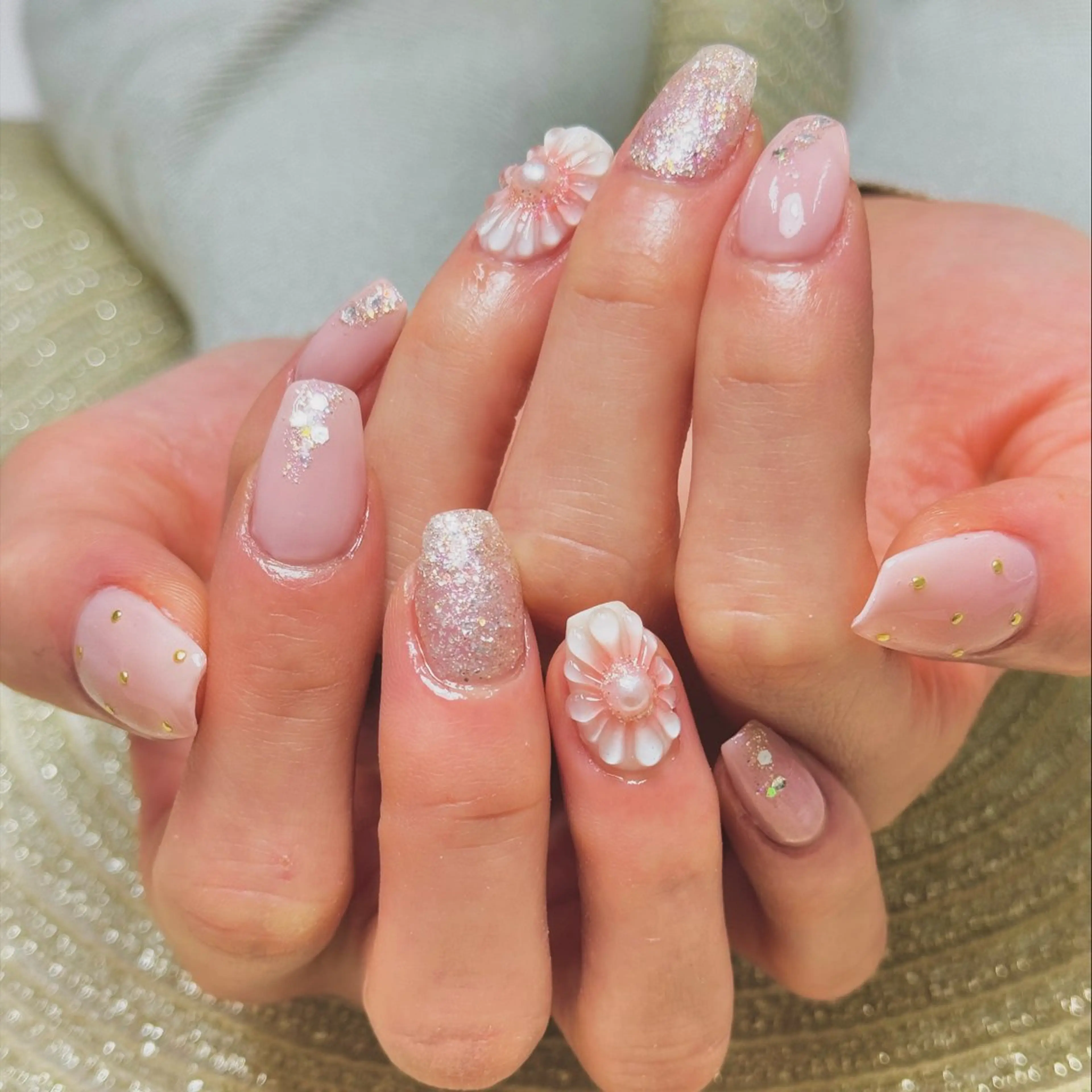 ネイル フラワーネイル ぷっくりネイル 春ネイル moa nailのネイルデザイン