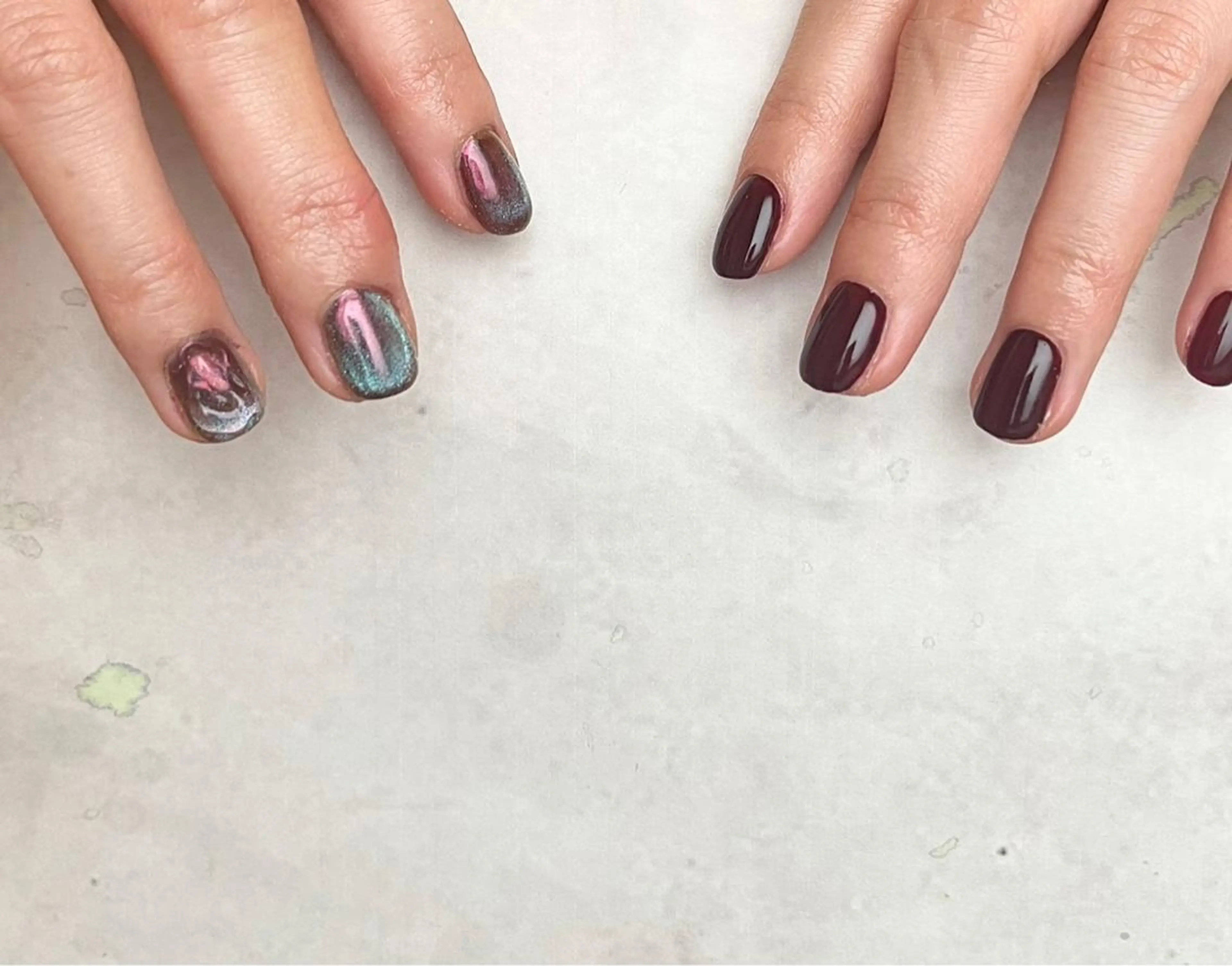 ネイル マグネットネイル ミラーネイル フリーランス¨̮⃝ ネイリストOKADAのネイルデザイン