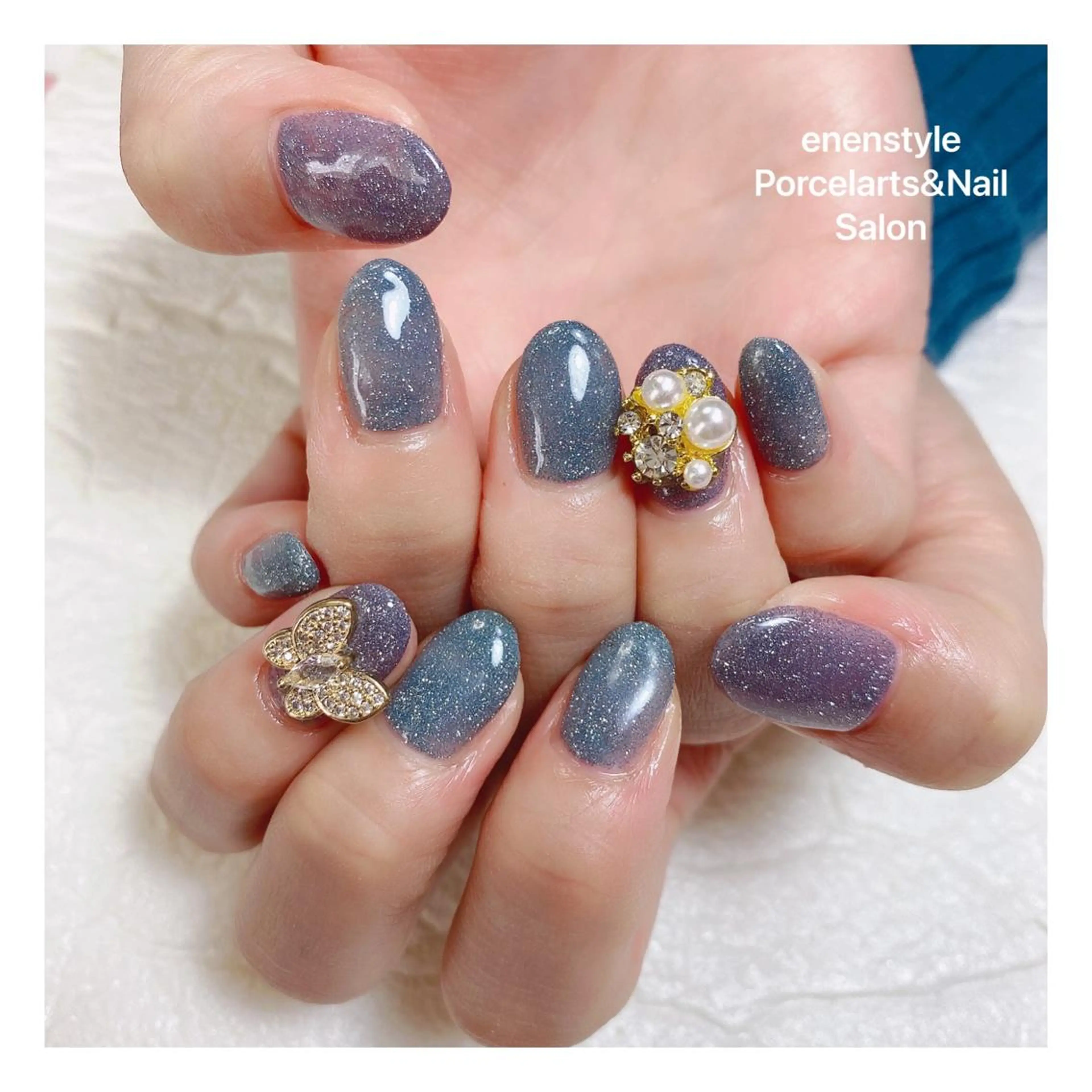 ミディアム ネイル ハンドネイル 👑enen style👑のネイルデザイン