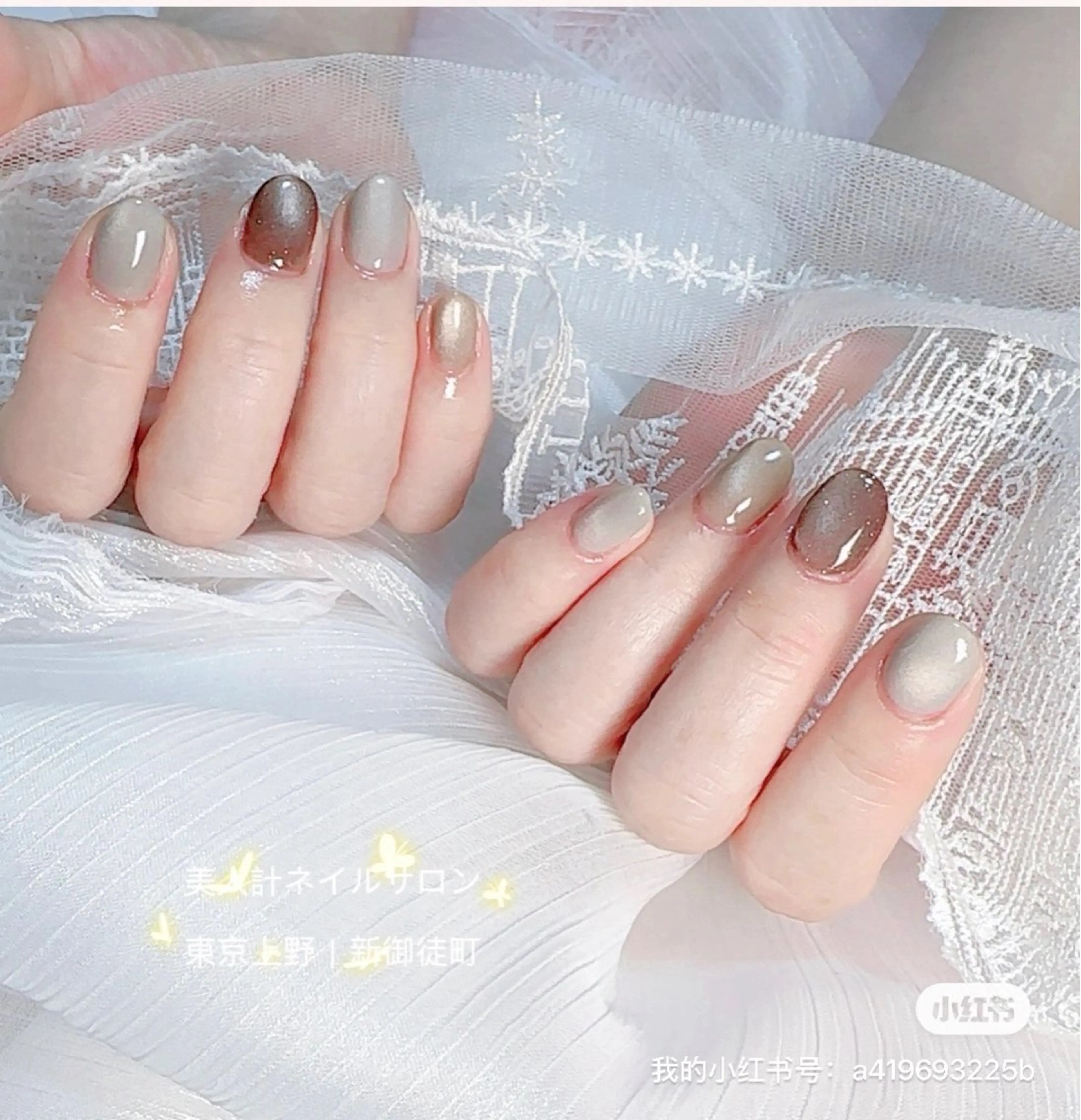 ネイル マグネットネイル フットネイル 美人計ネイルサロン所属・中山 美月のネイルデザイン