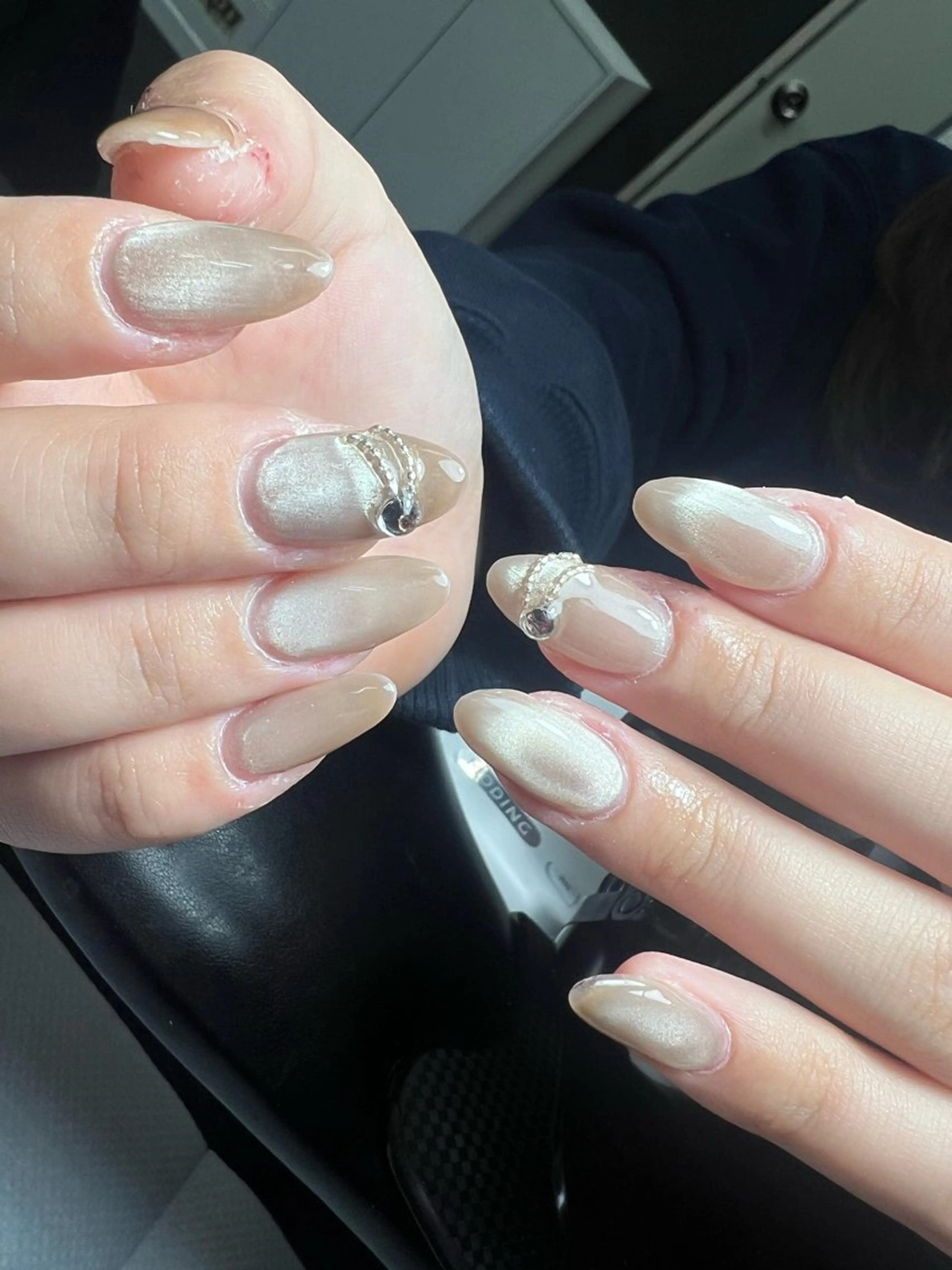 ネイル 韓国ネイル 持ち込み ニュアンスネイル ネイルチップ ハンドネイル Tini ANA.CHUOのネイルデザイン