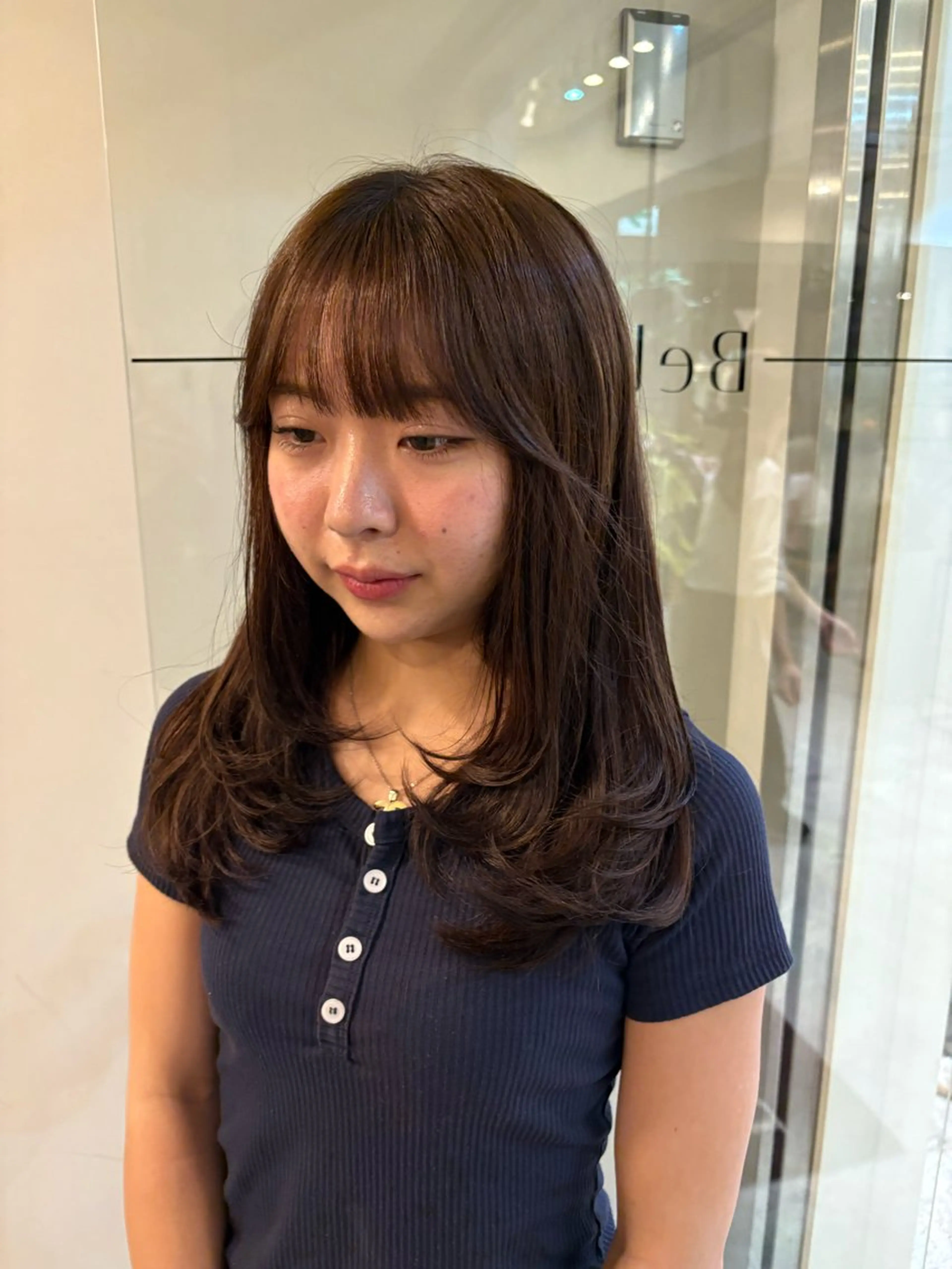 ロング レイヤーカット 似合わせカット‪// 鶴我万唯華のヘアスタイル