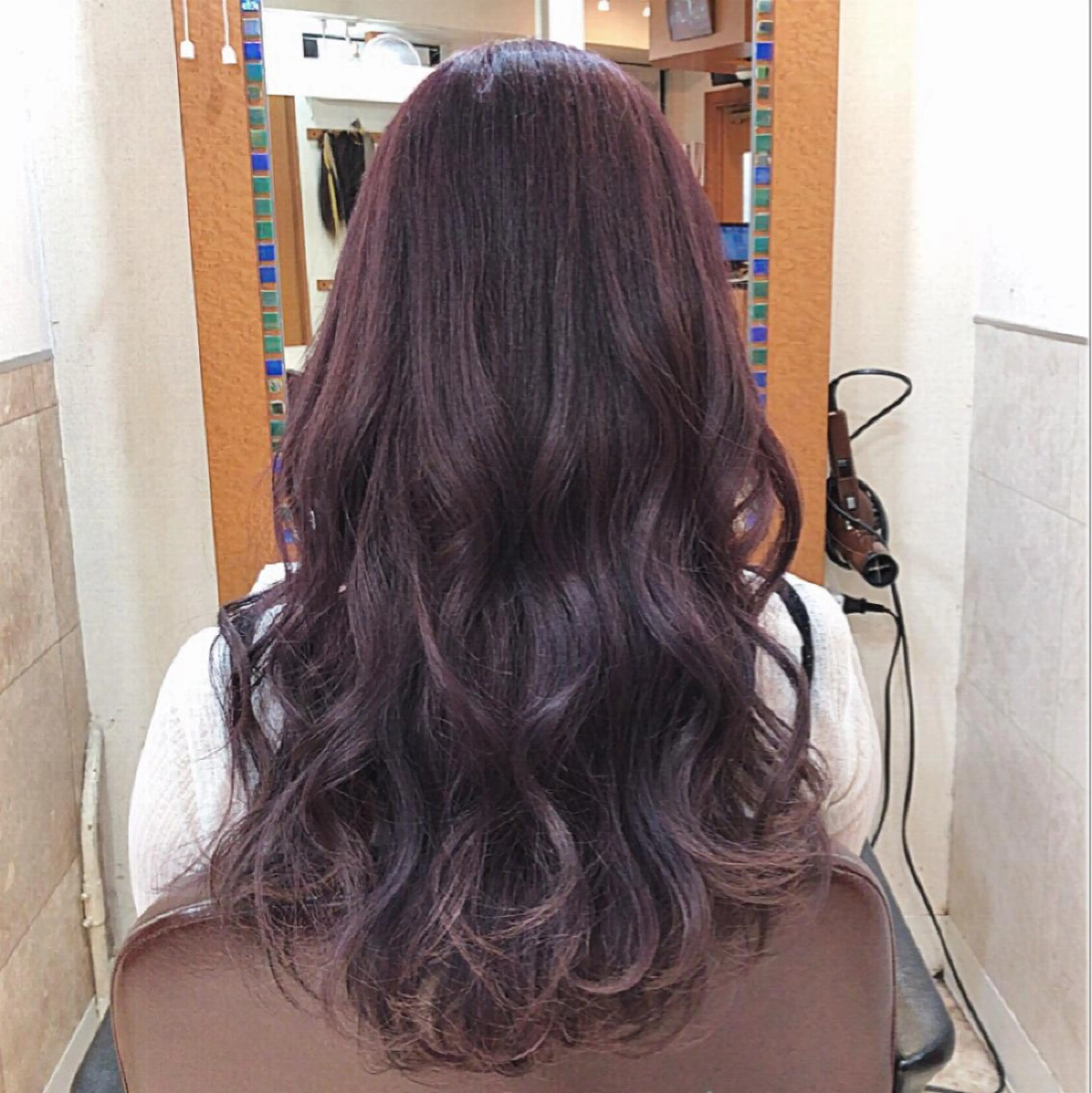 ロング カラー ヘアカラー ヘアセット 韓国ヘア🤍髪質改善 🇰🇷AKANEのヘアスタイル