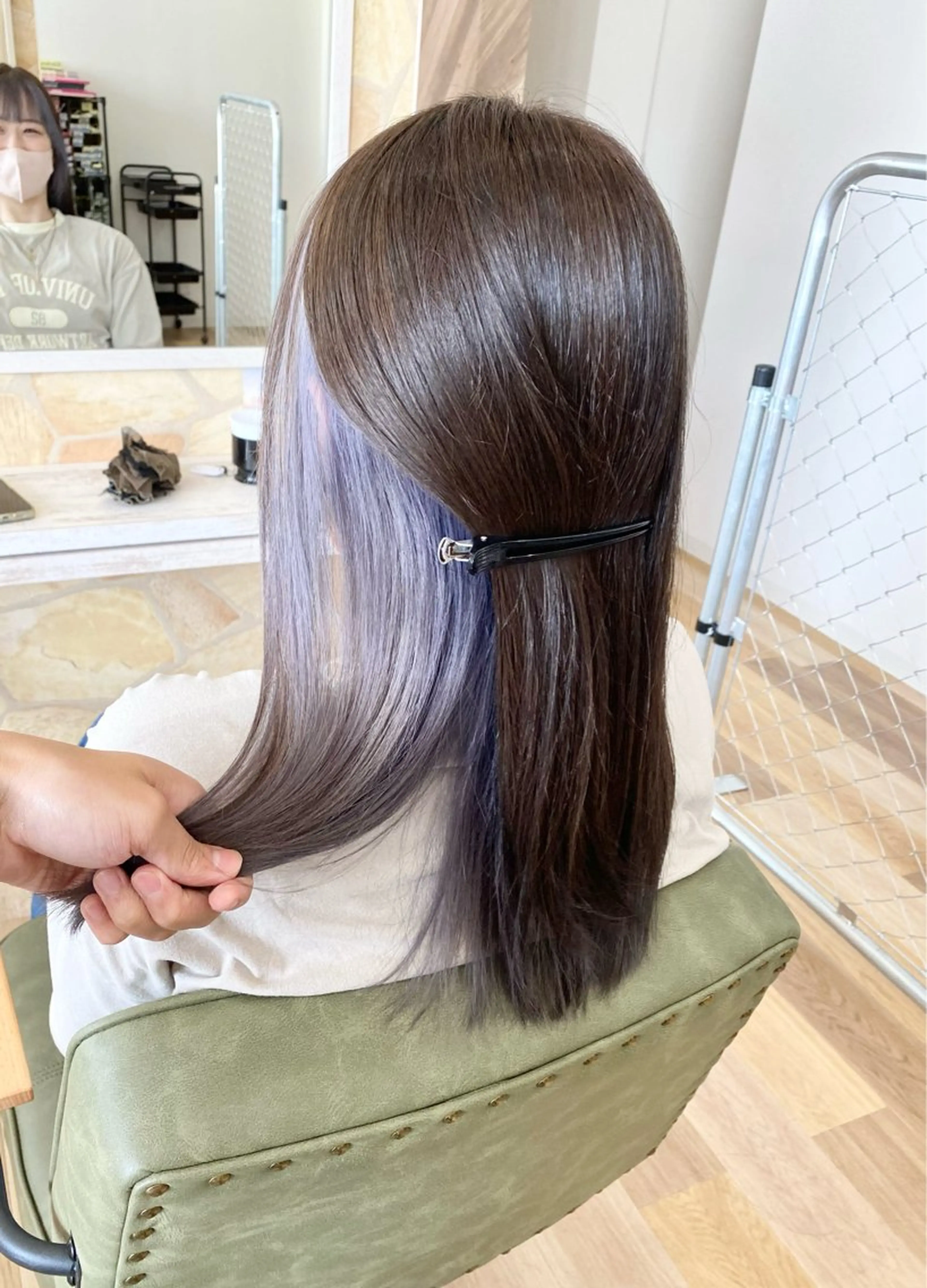 セミロング ケアブリーチ 黒瀬有汰のヘアスタイル