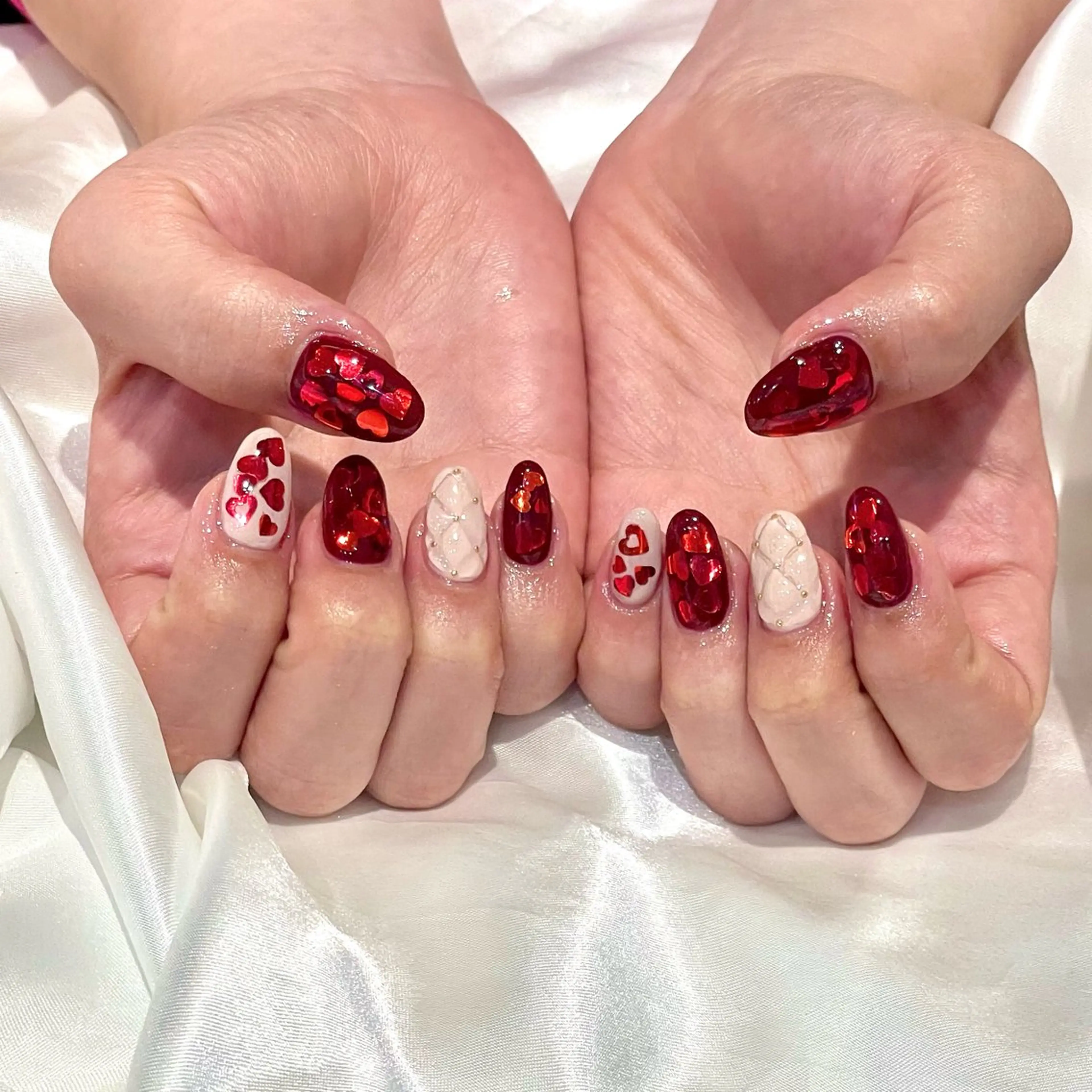 ネイル バレンタイン ハンドネイル ゆ きのネイルデザイン