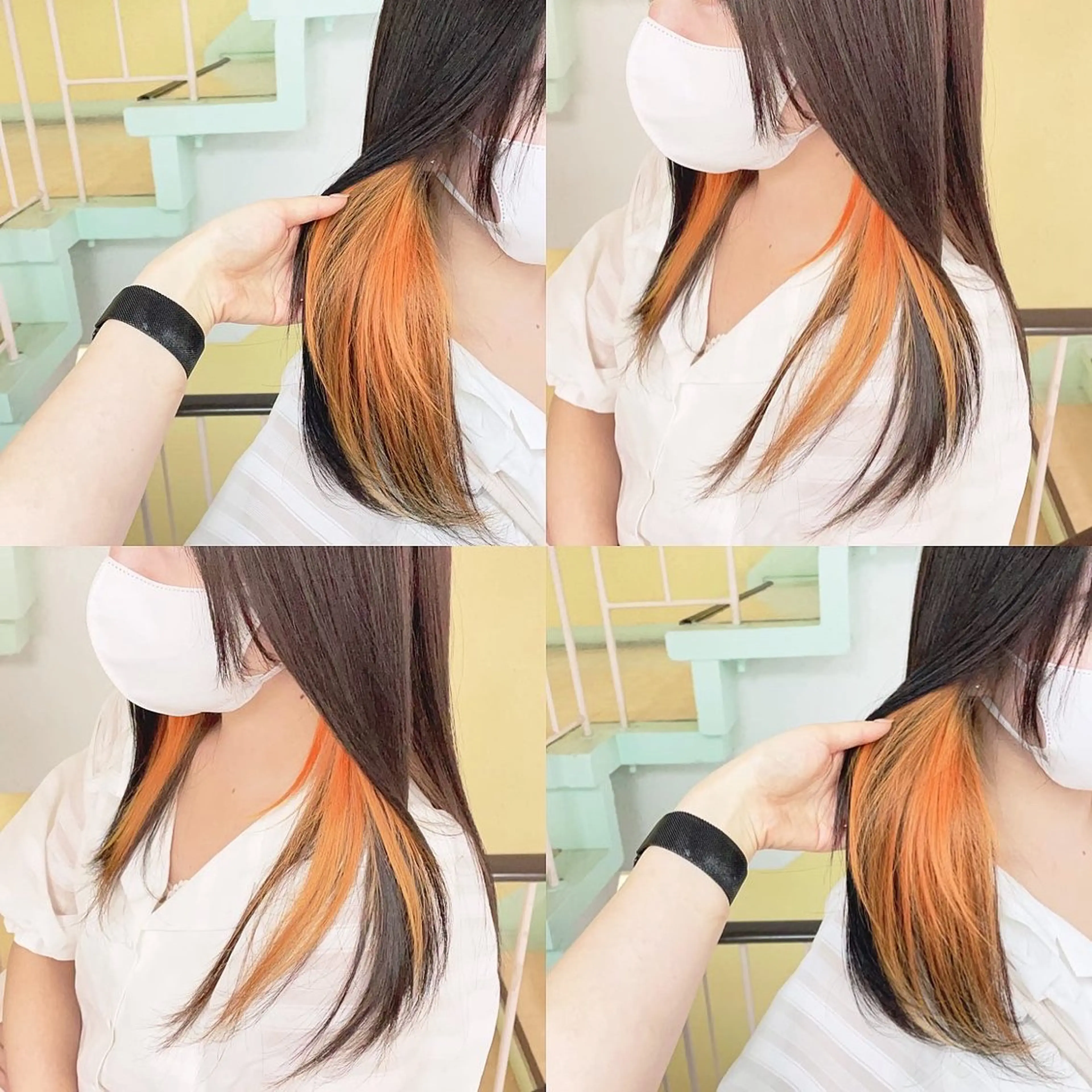 カラー ヘアカラー トリートメント 渋谷:インナーカラー ／🍒エリカ🍒のヘアスタイル