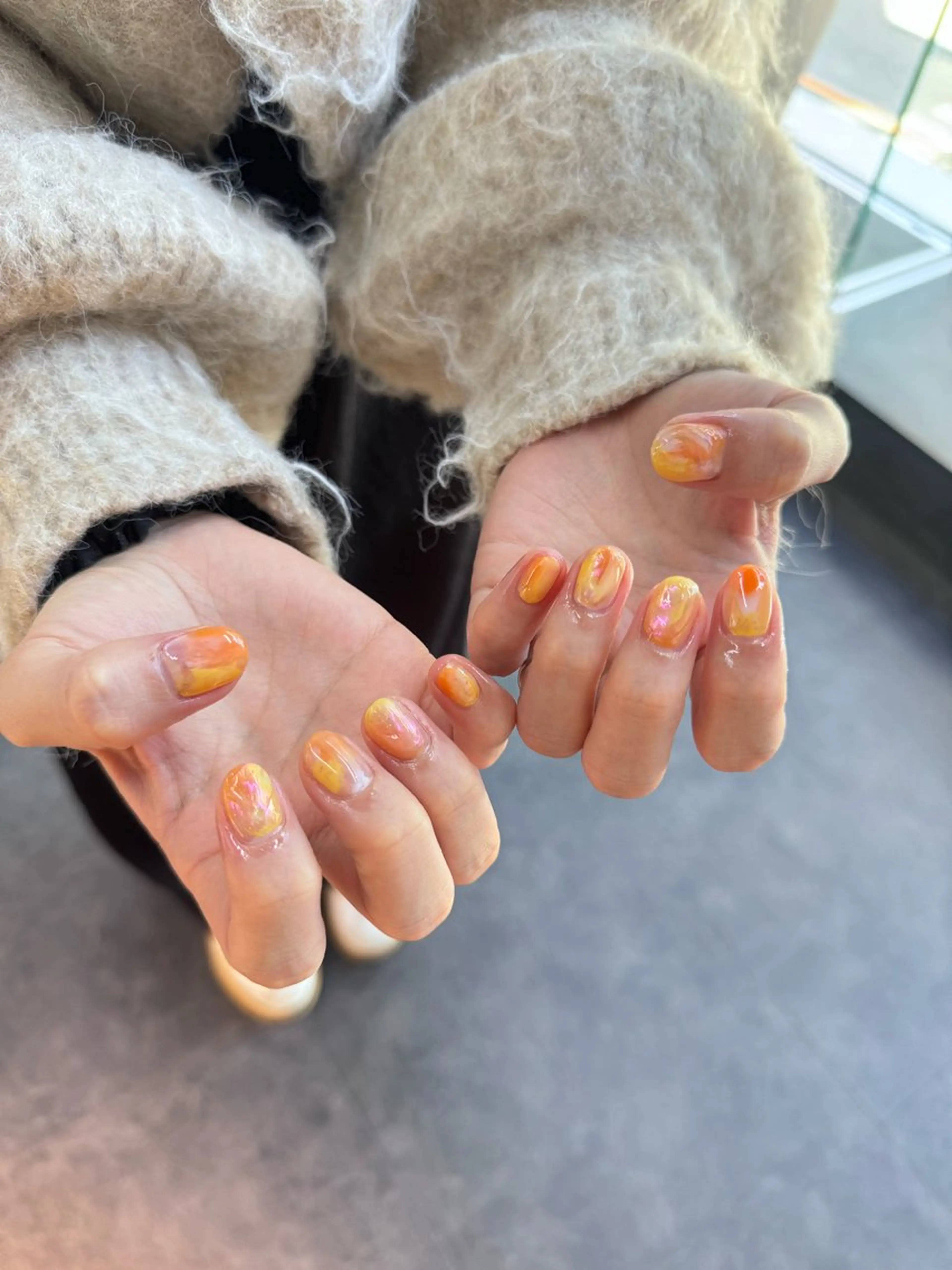 ネイル フレンチネイル マグネットネイル メンズネイル ニュアンスネイル ワンカラーネイル ハンドネイル GRANDE大須 Cecil💜のネイルデザイン