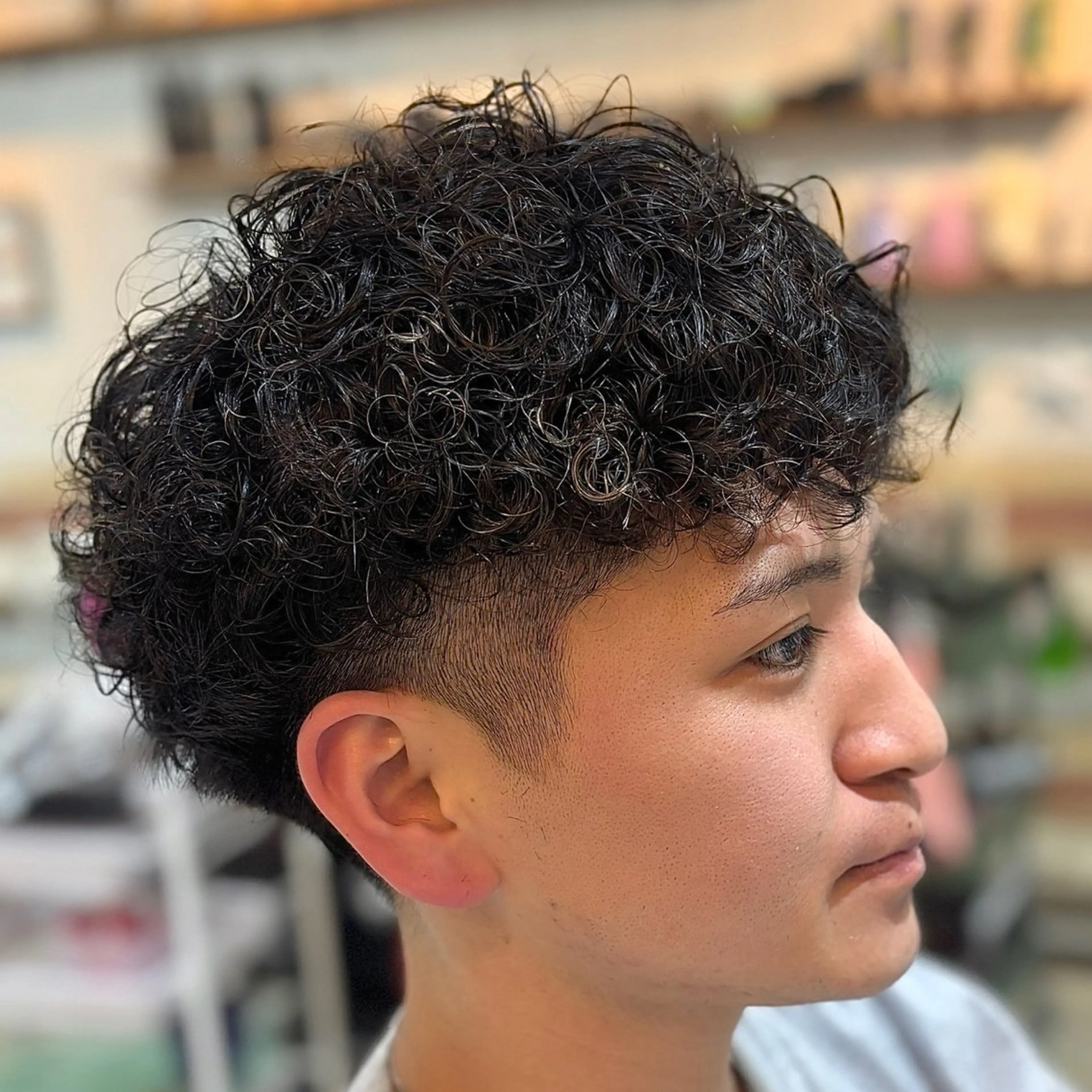ショート パーマ メンズ カット パーマ 💥桜木町メンズ専門 💥ルキのヘアスタイル