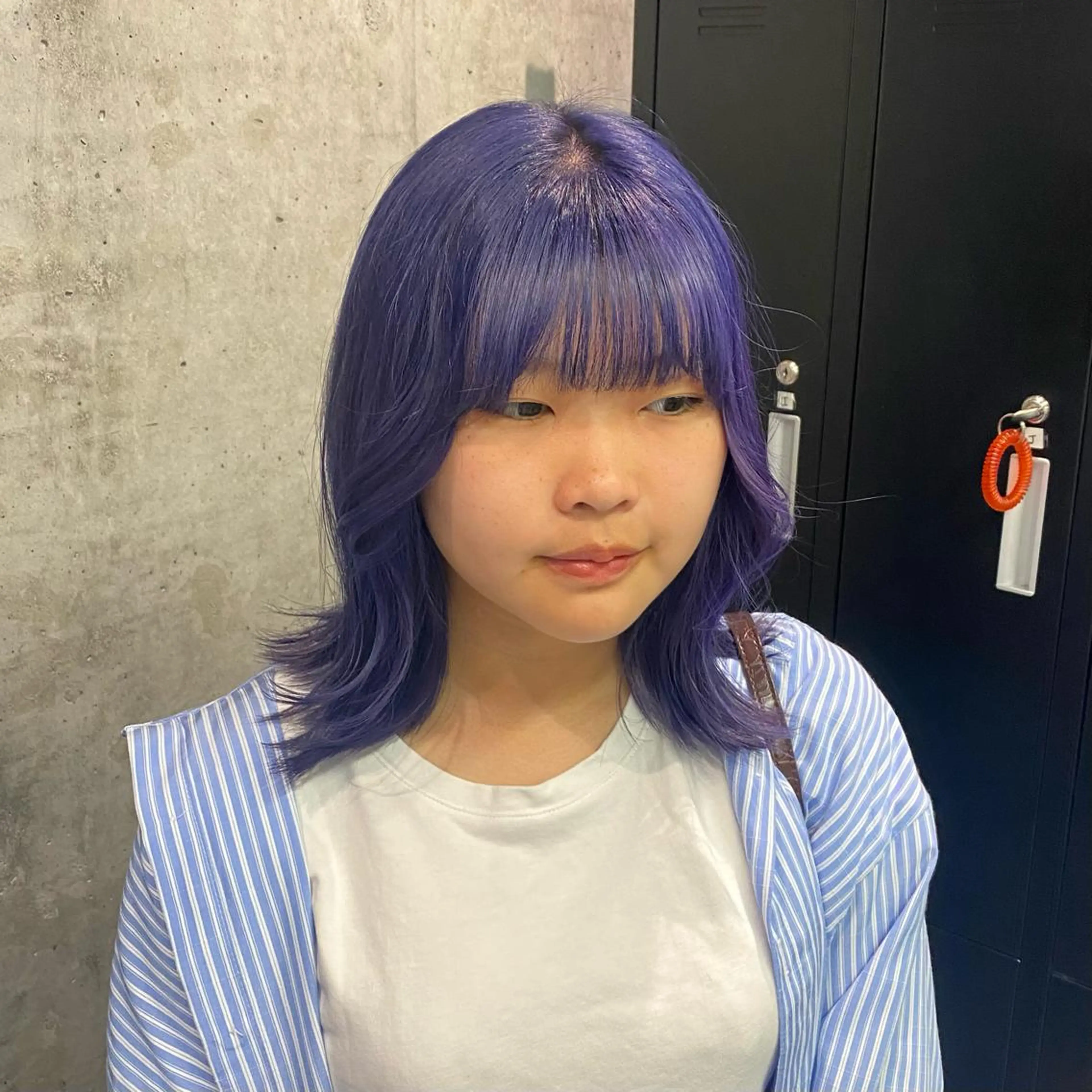 ミディアム カラー ヘアカラー 🩶レイヤーカット 🩶柔らかカラー結愛のヘアスタイル