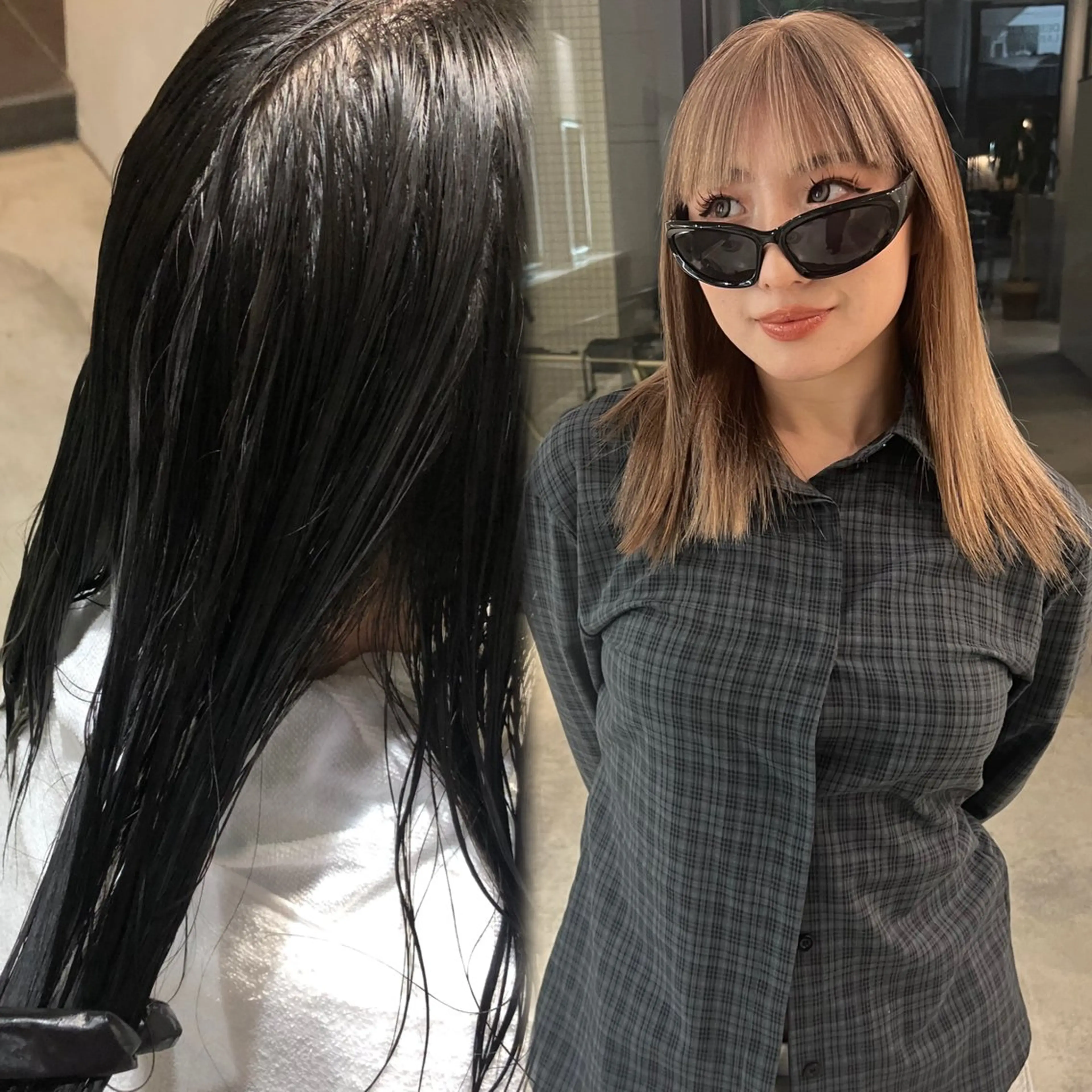 【名駅/黒染め履歴OK】黒染め落とし＋デザインカラー¥22000​〜​の写真