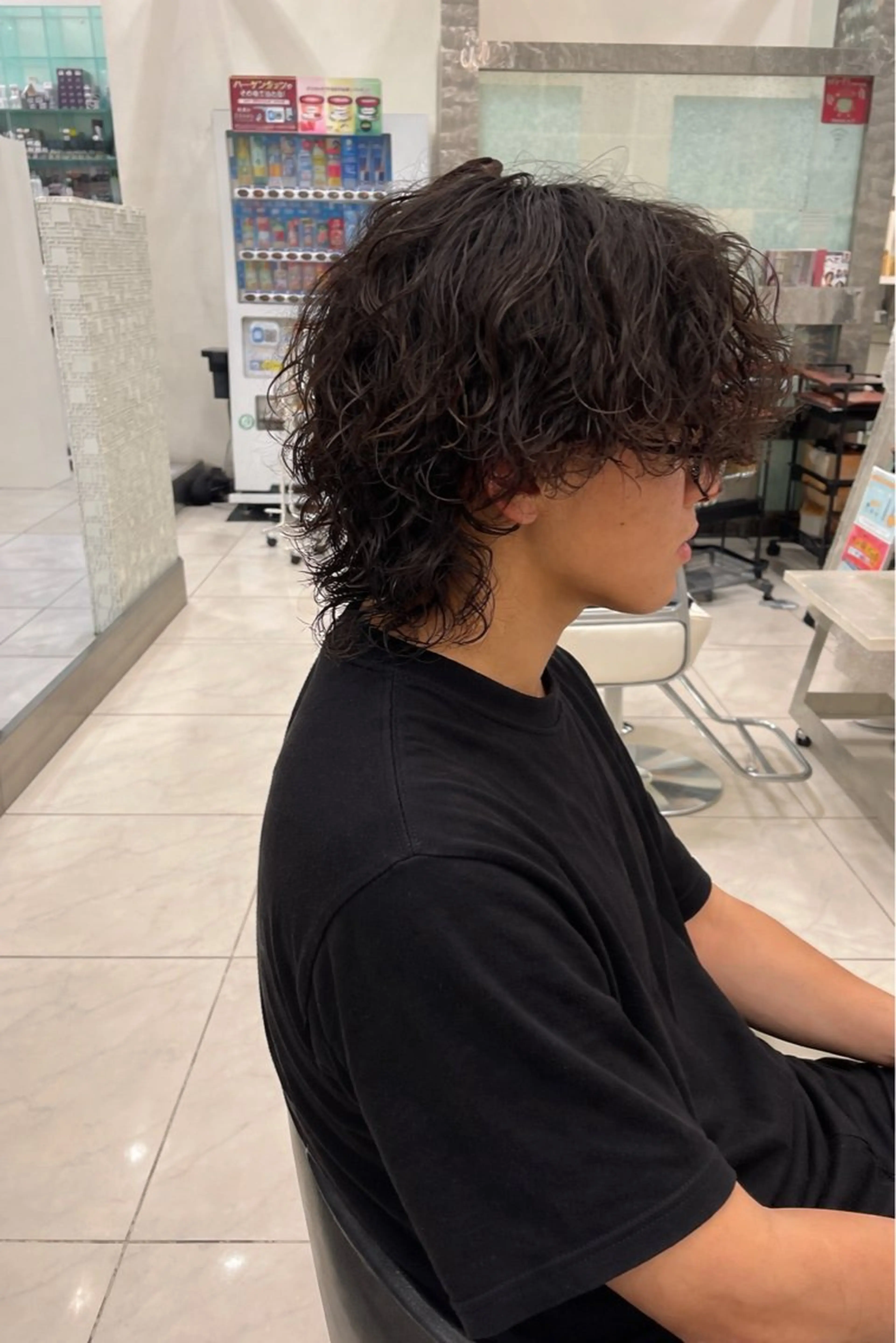 ショート パーマ メンズ カット パーマ トリートメント メンズパーマ特化 真栄平有希のヘアスタイル