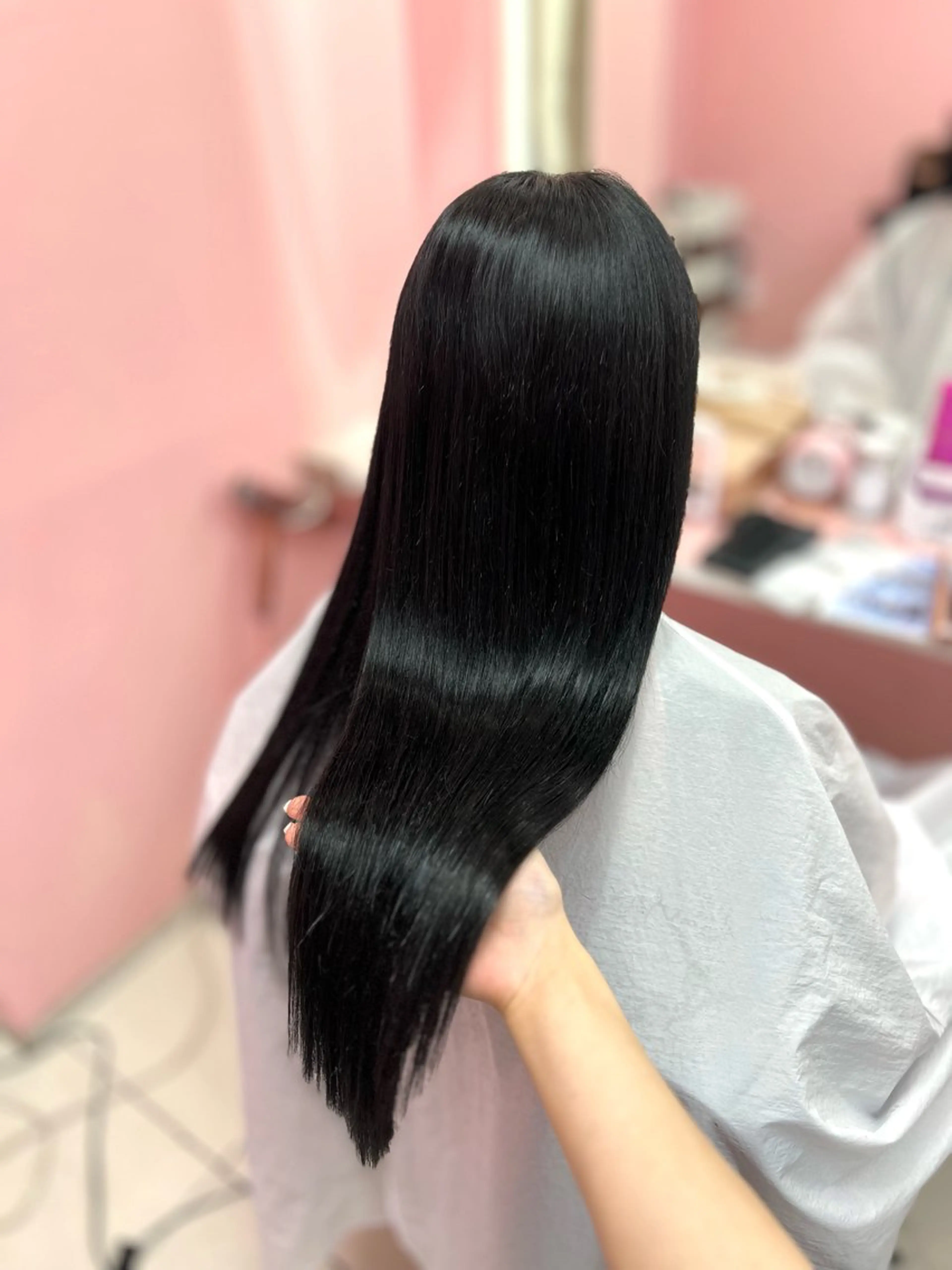 ロング シールエクステ くびれヘア エクステ ヨシンモリ 韓国風ヘア エクステ シーズン エクステ/大阪梅田駅のヘアスタイル