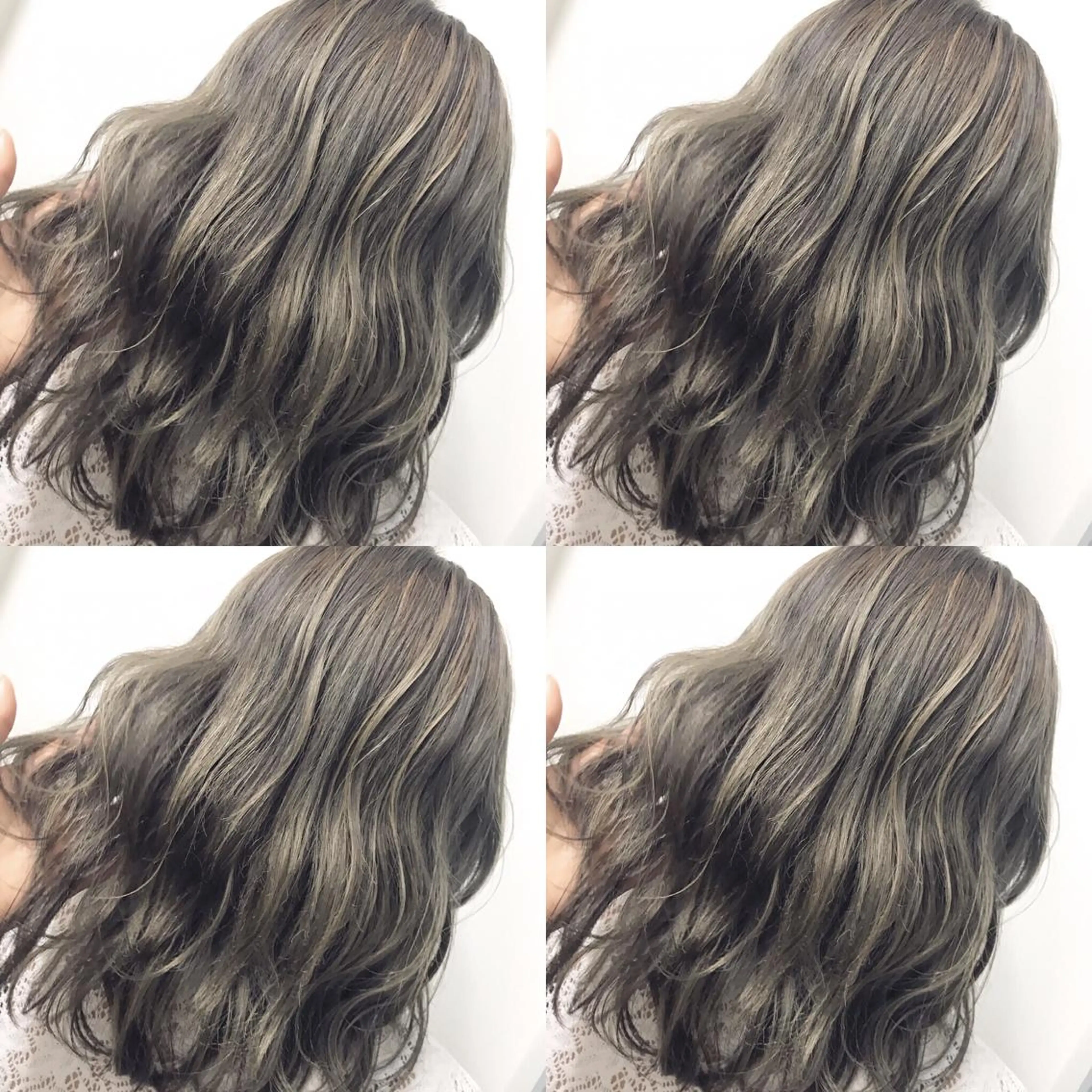 セミロング カラー パーマ ヘアアレンジ 🫧柔色/トレンド カラー/川辺晴加のヘアスタイル