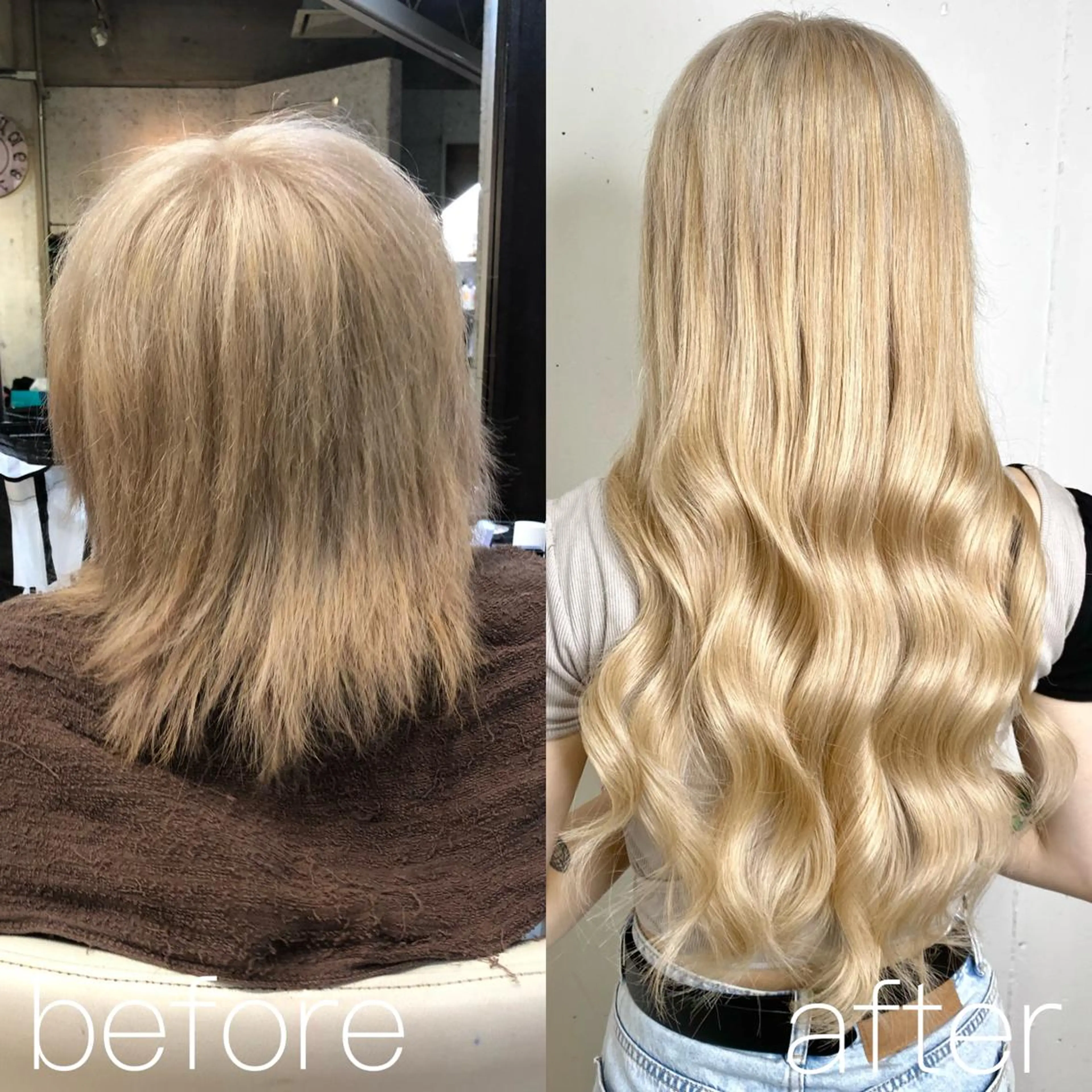 ロング カラー ヘアアレンジ 編み込みエクステ シールエクステ ブリーチ イヤリングカラー インナーカラー カット ヘアカラー トリートメント エクステ ヘアセット 八巻 晴香のヘアスタイル