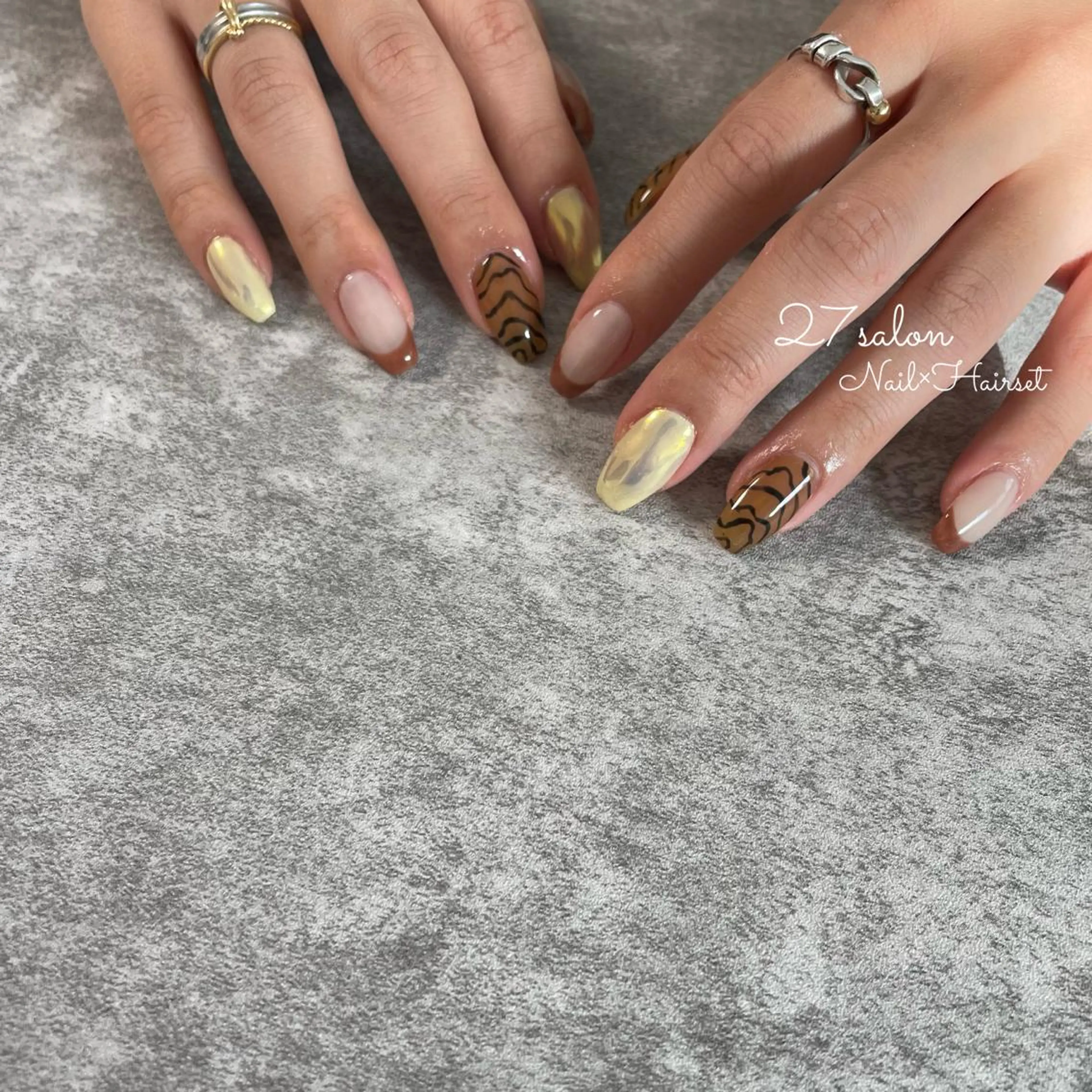 ネイル オーロラネイル 27salon yuinaのネイルデザイン