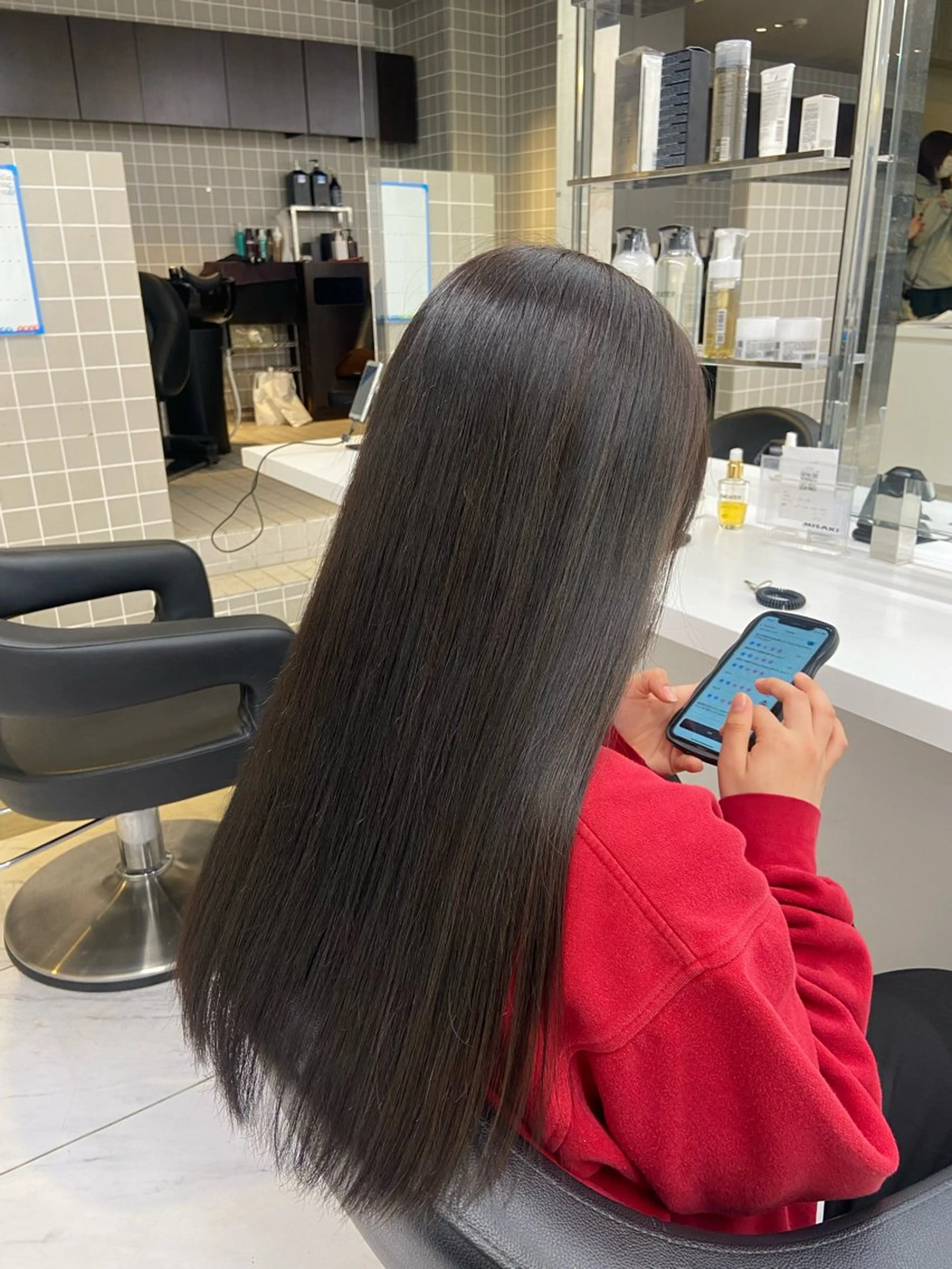 セミロング カラー ヘアアレンジ Over hair_ misakiのヘアスタイル