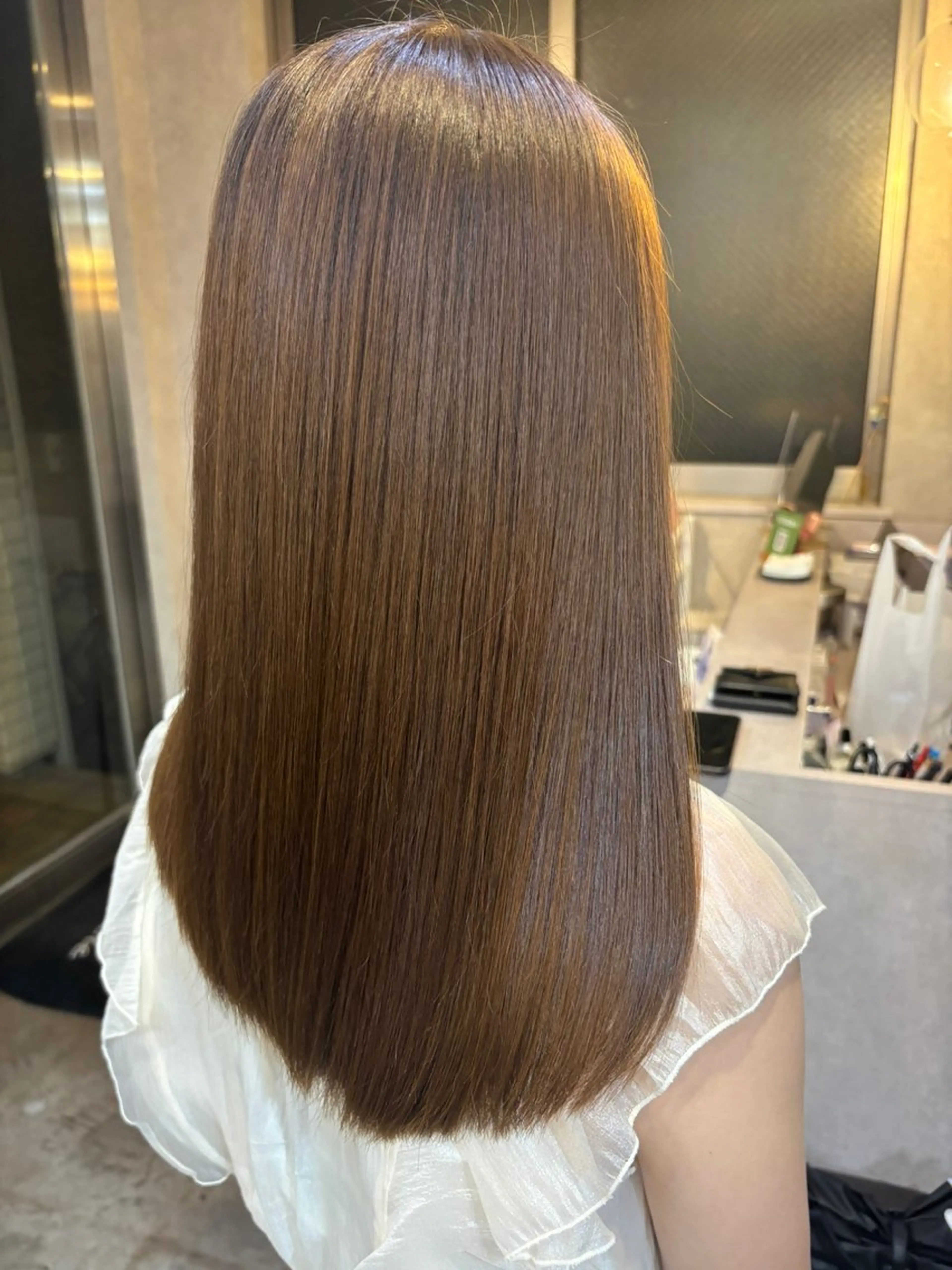 セミロング 髪質改善 トリートメント 縮毛矯正 トリートメント ar clip所属・表参道/透明感カラー /髪質改善/駿太のヘアスタイル