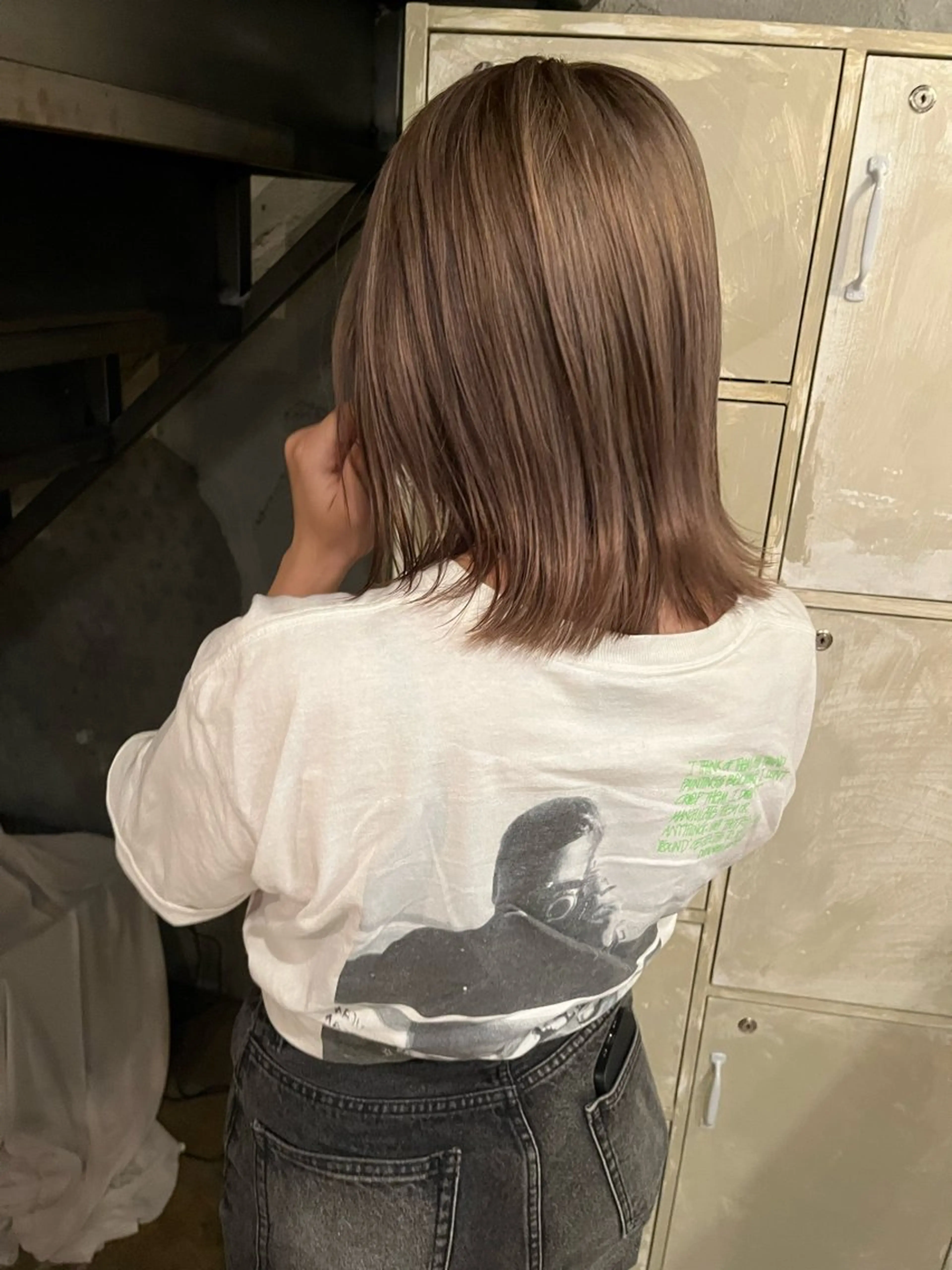 セミロング カラー 赤み消しカラー/ ナチュラル/トモキのヘアスタイル