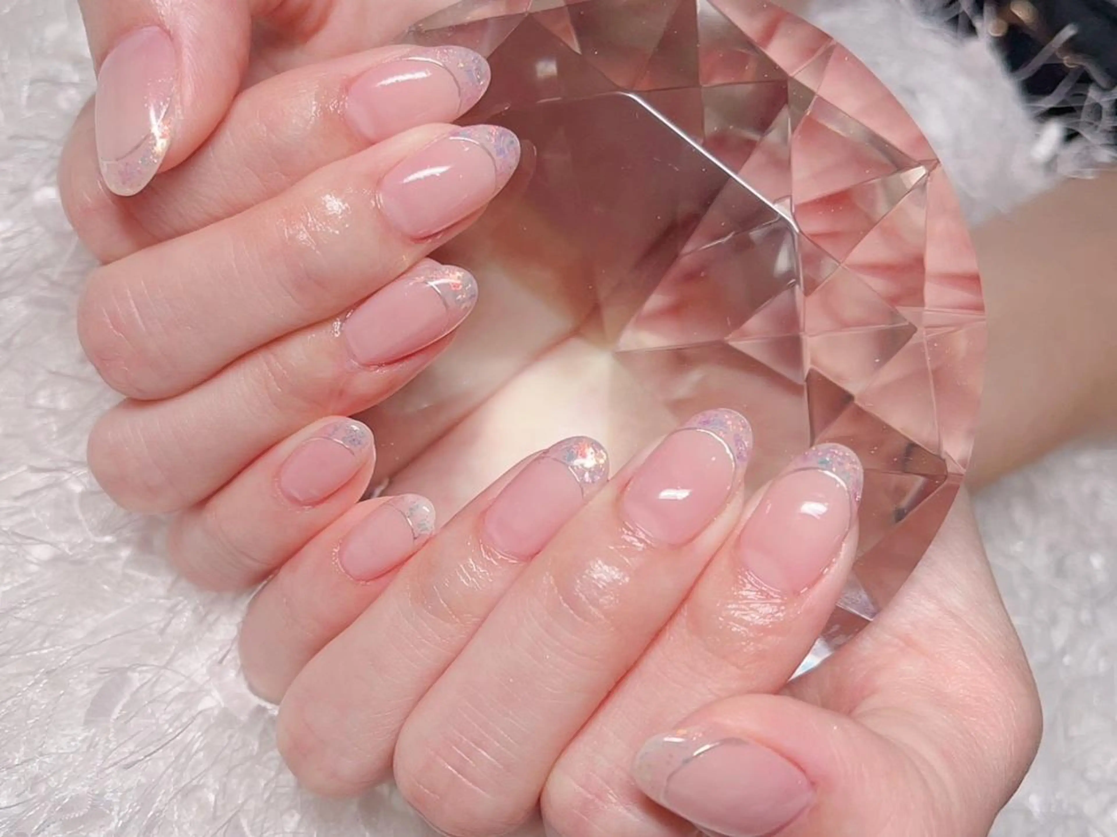 ネイル 長さ出し フレンチネイル ジェルネイル グラデーション 韓国ネイル ハンドネイル Nail&eye Belire 新宿のネイルデザイン