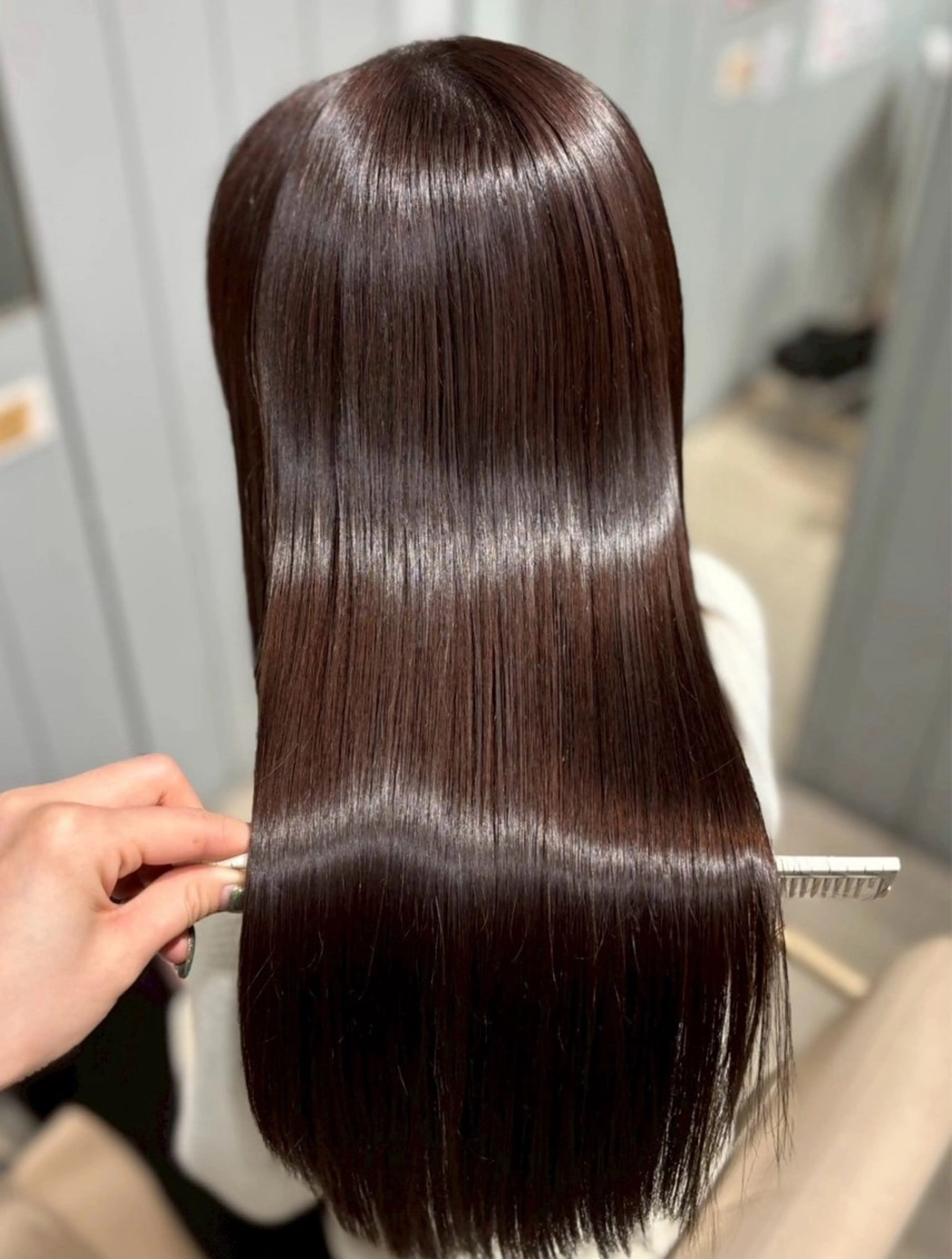 ロング 縮毛矯正 ヘアカラー 縮毛矯正 酸性縮毛矯正/ 髪質改善/信之介のヘアスタイル