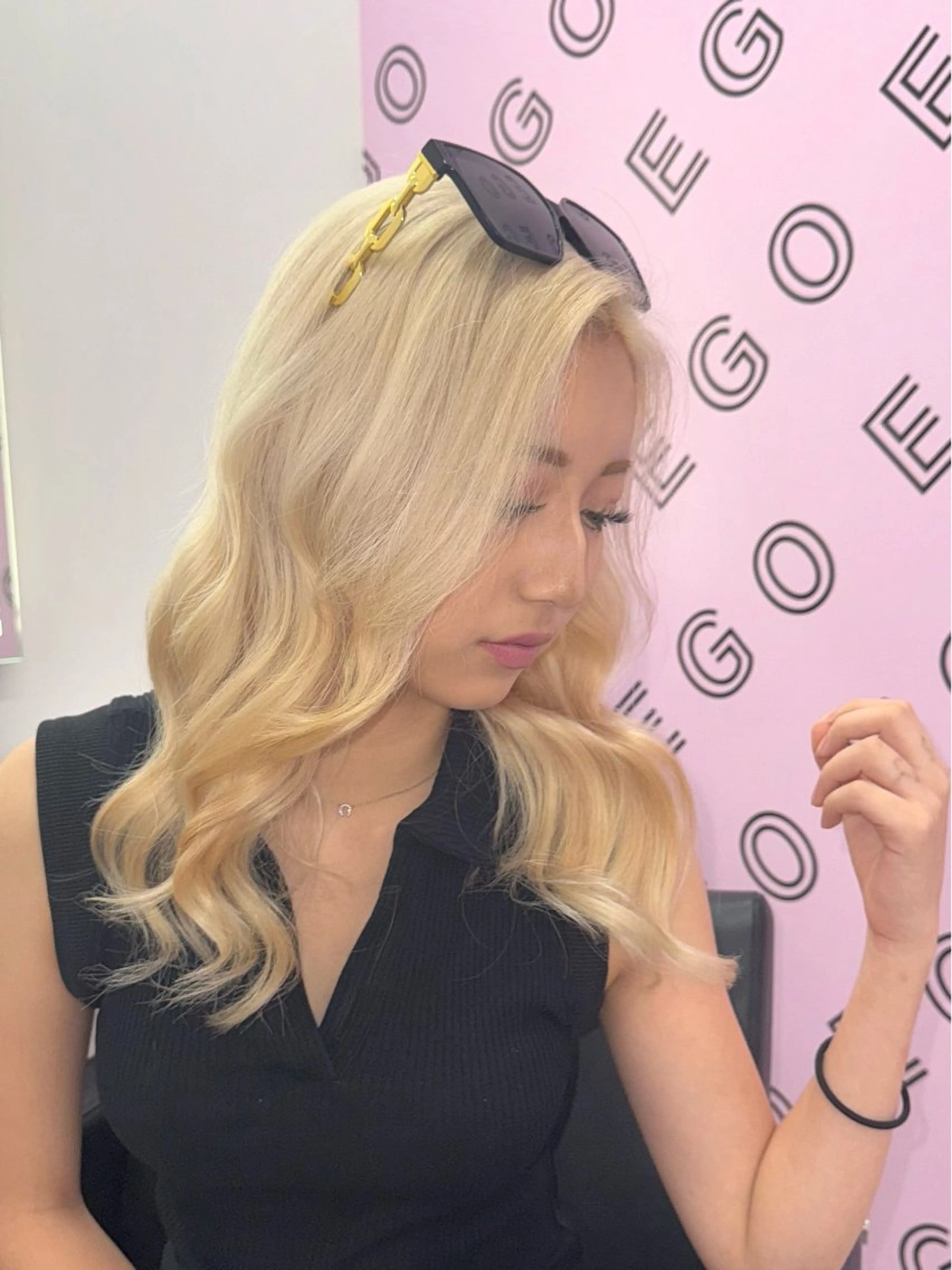 セミロング ブリーチカラー💖 rukaのヘアスタイル