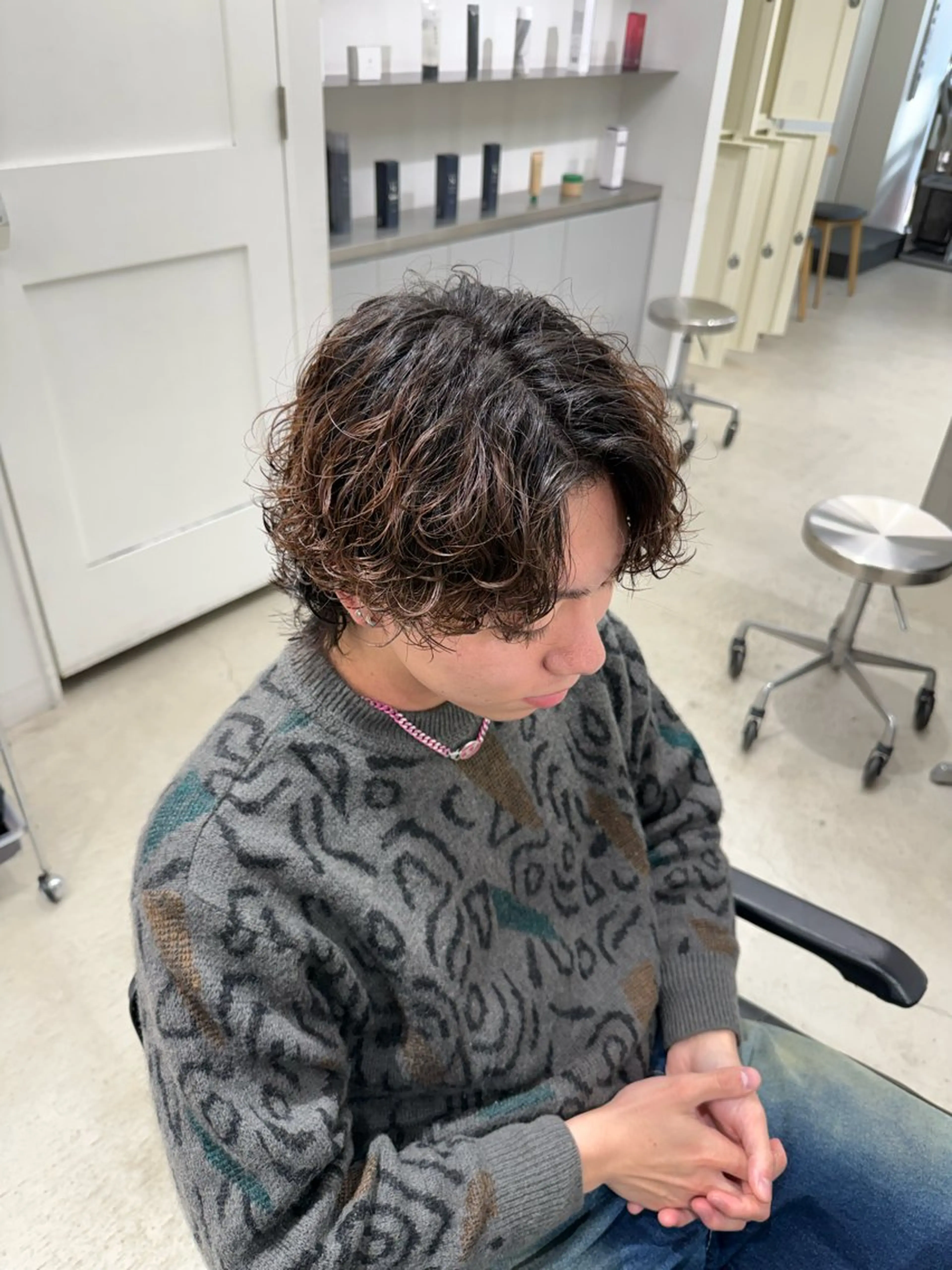 パーマ メンズ 深谷 侑亮のヘアスタイル