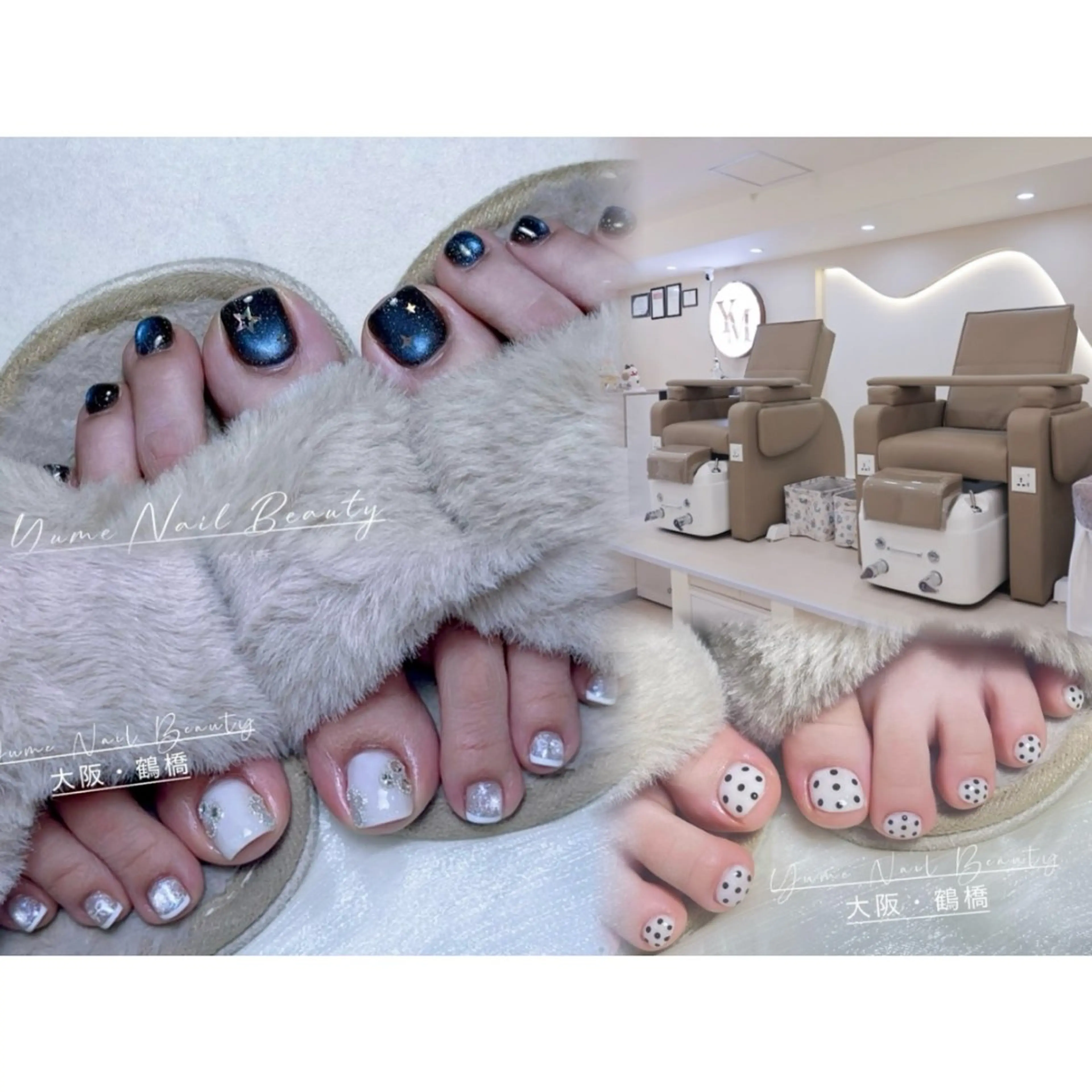 ミディアム フットネイル YUME Nail Beautyのネイルデザイン