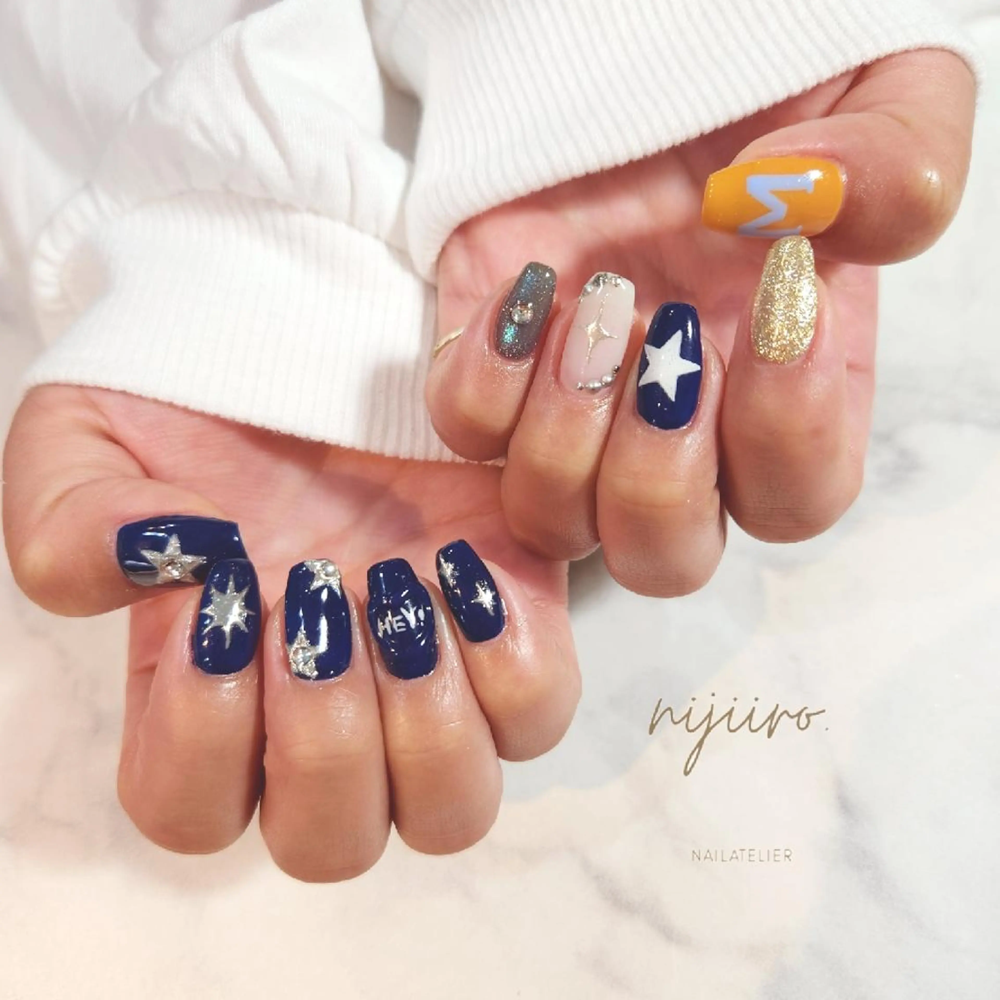 ネイル ハンドネイル nailatelier nijiiro.所属・nijiiro🌈 サトウのネイルデザイン