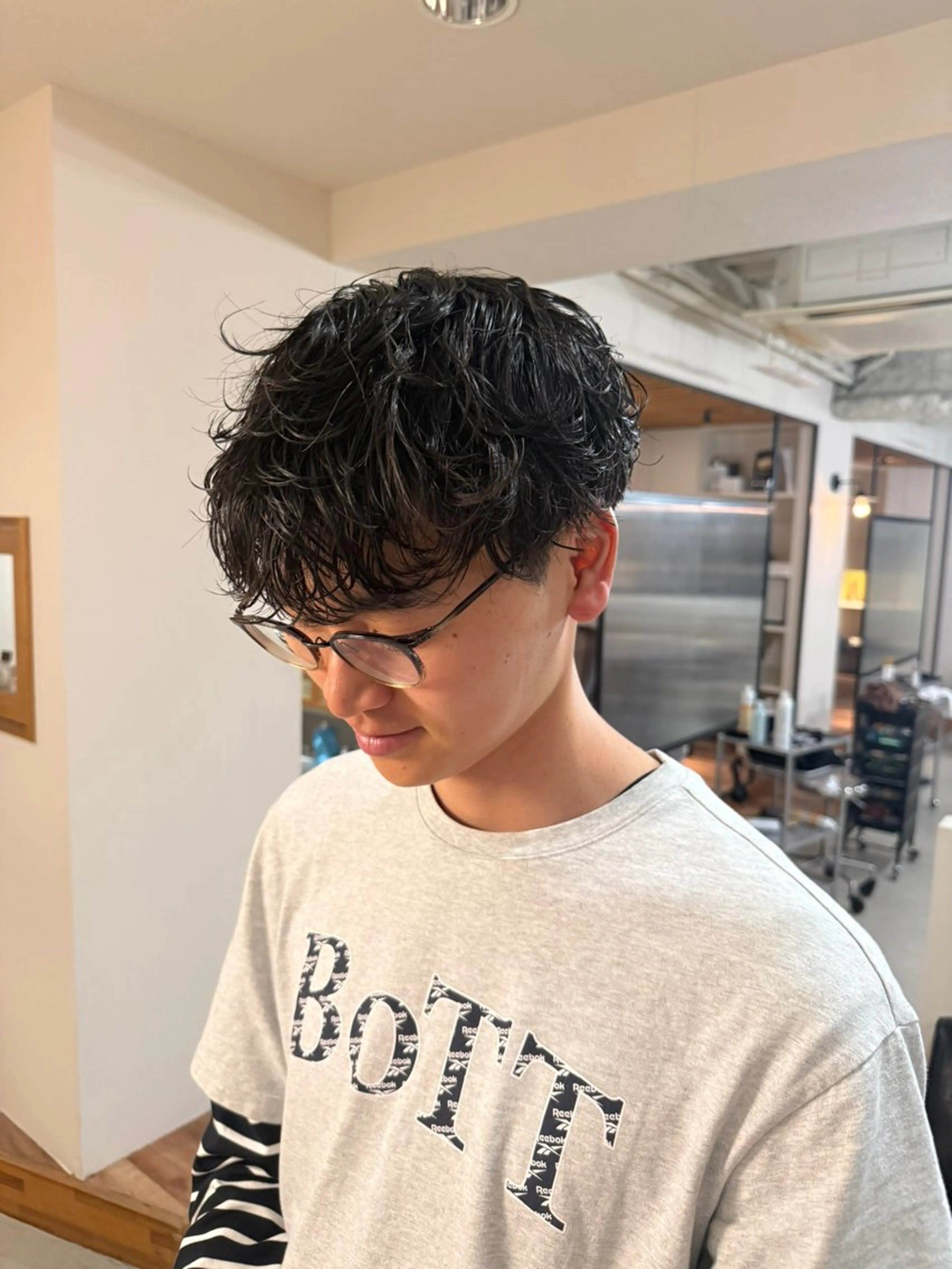 ショート メンズ メンズパーマ 栄/メンズカット/ 二村 洸太朗のヘアスタイル