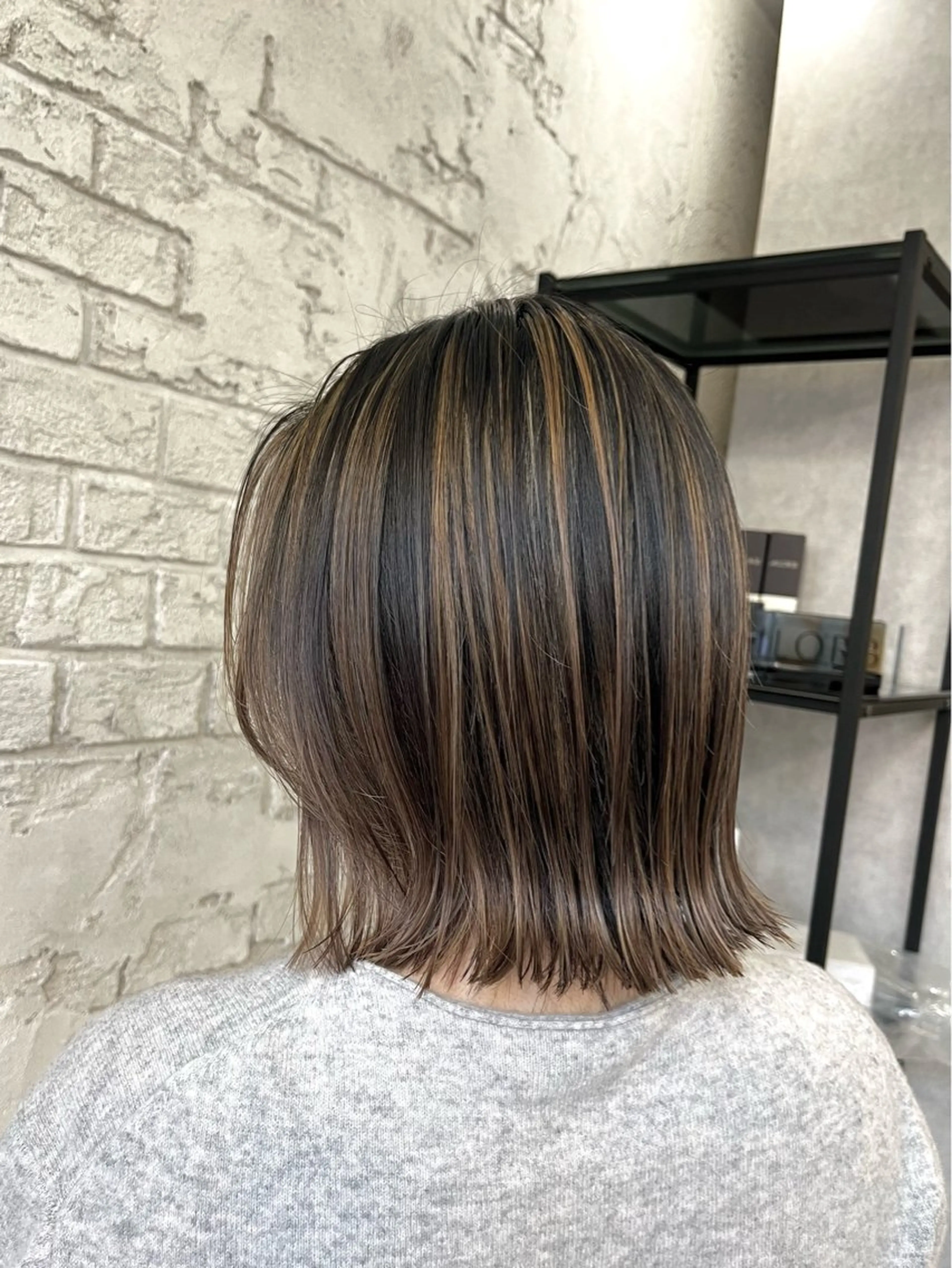 ミディアム ハイライト 艶髪ブリーチカラー 💗manaka💗のヘアスタイル