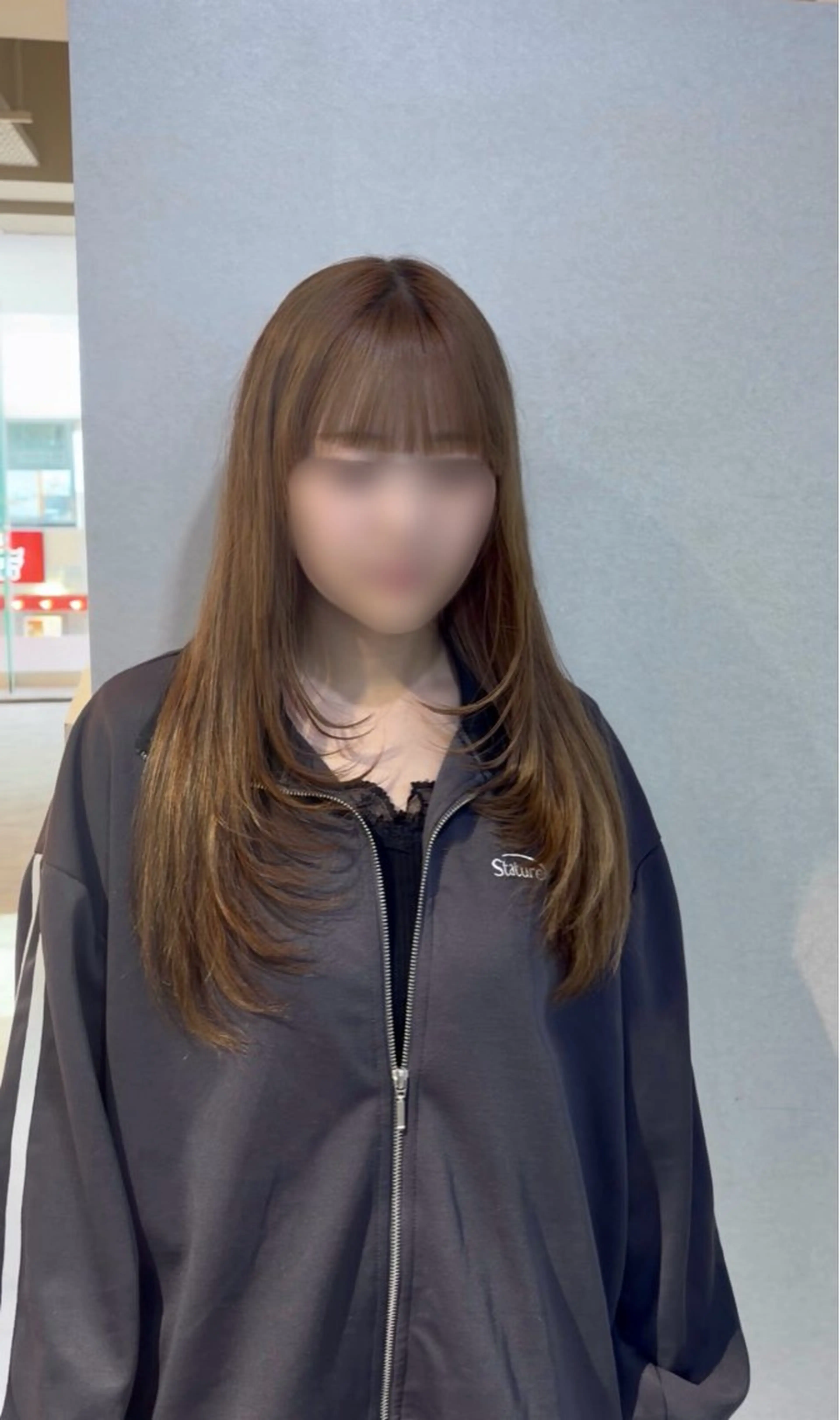 ロング 顔周りカット レイヤーカット 石川 花奈のヘアスタイル