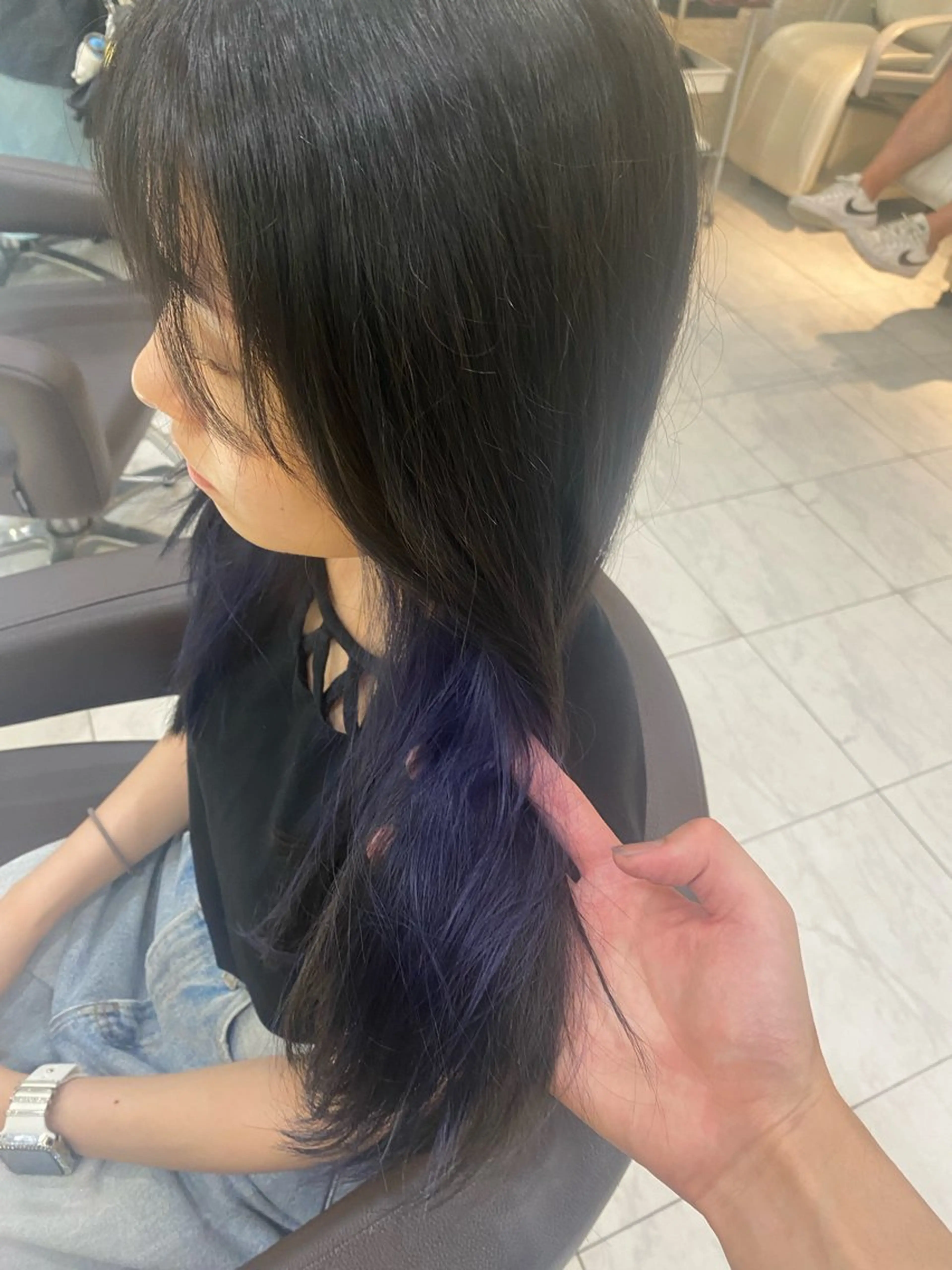 ロング カラー ヘアアレンジ デザインカラー ダブルカラー ハイトーンカラー インナーカラー 韓国風カラー カット ヘアカラー トリートメント Zina 大宮所属・目黒 碧人のヘアスタイル