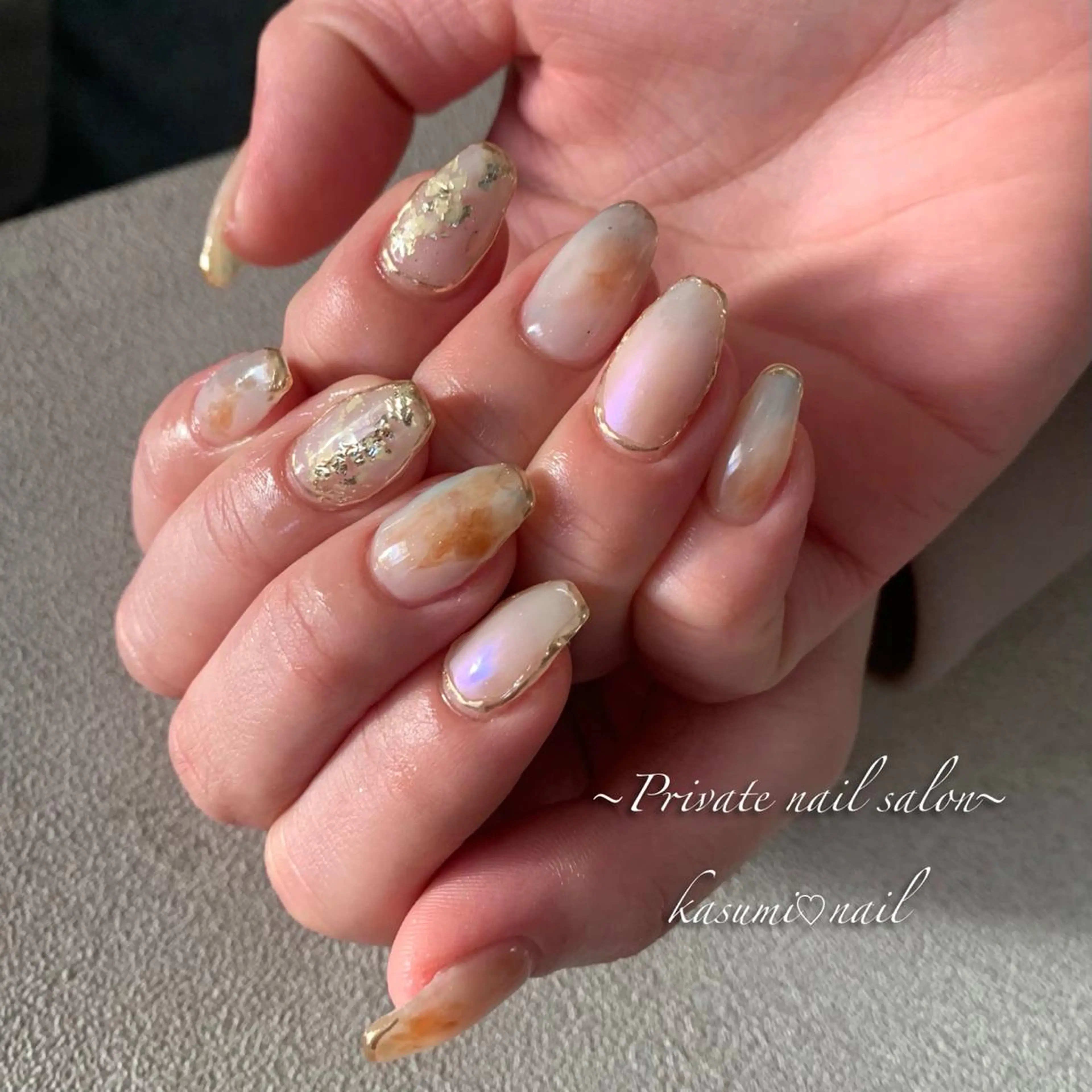 ネイル マグネットネイル ミラーネイル ニュアンスネイル KASUMI♡ Nailのネイルデザイン