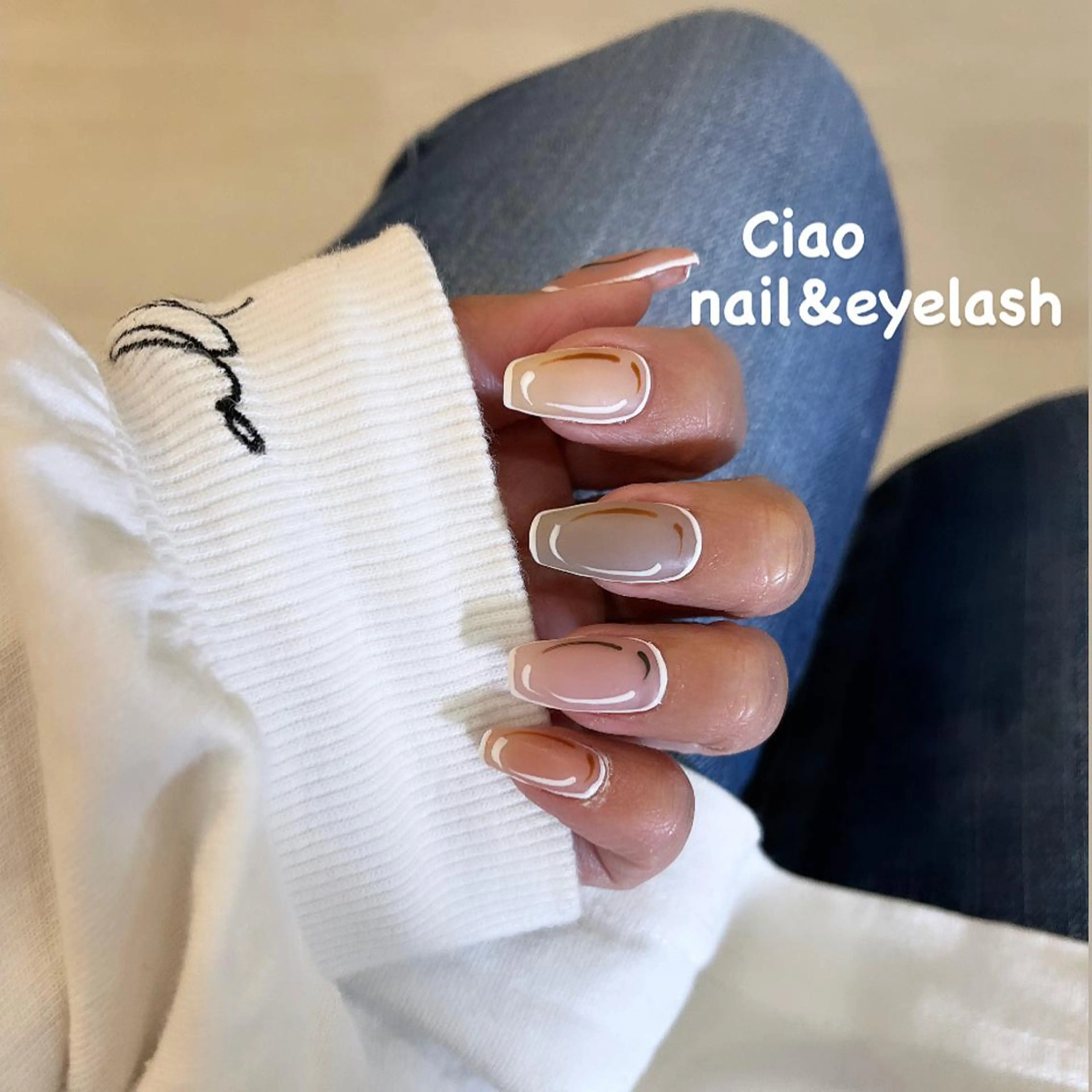 ネイル アートネイル ジェルネイル ニュアンスネイル シンプルネイル 冬ネイル #Amin nail salonのネイルデザイン