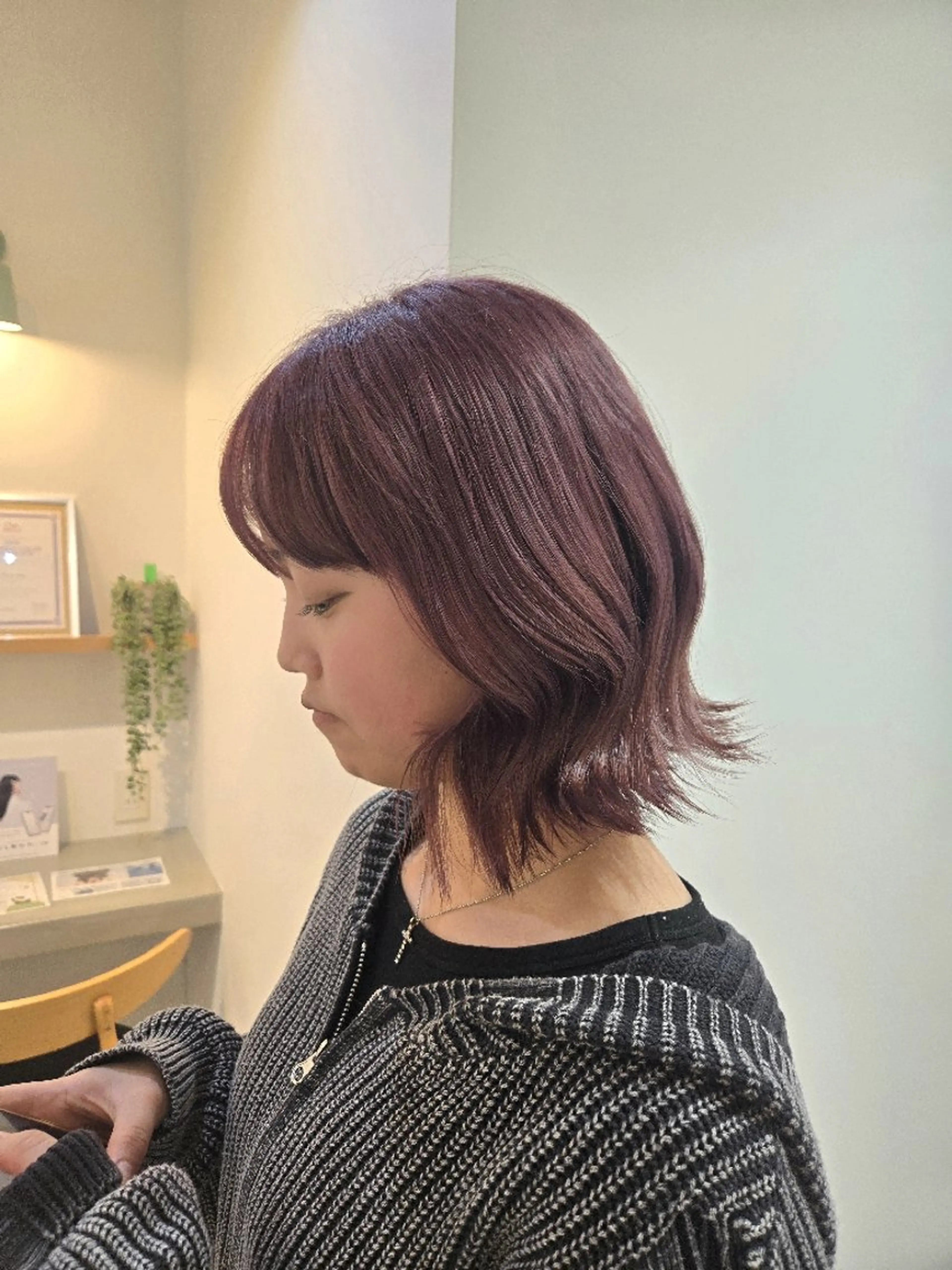 セミロング ヘアカラー UCHIBORI NAMIのヘアスタイル