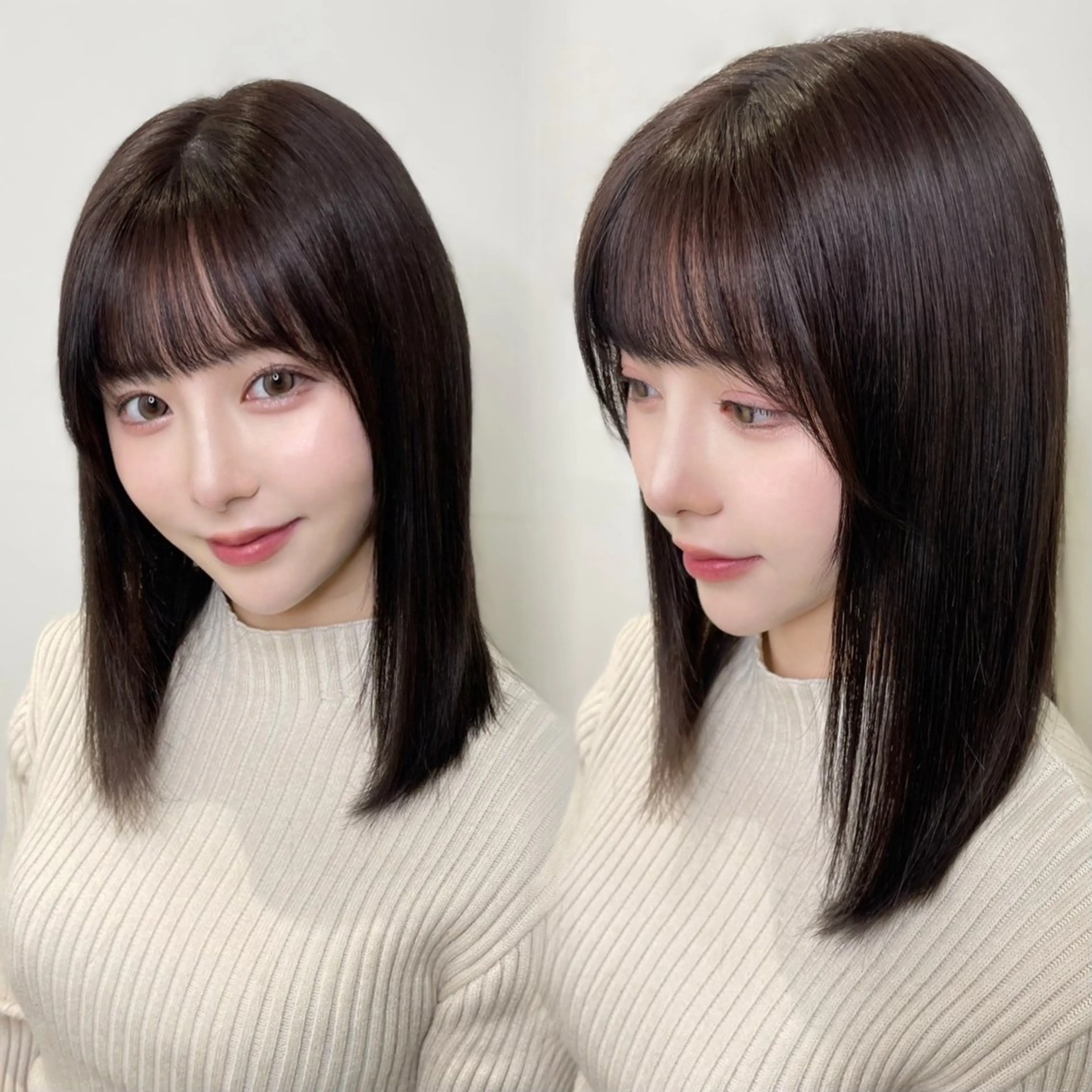 セミロング 柳田 光のヘアスタイル