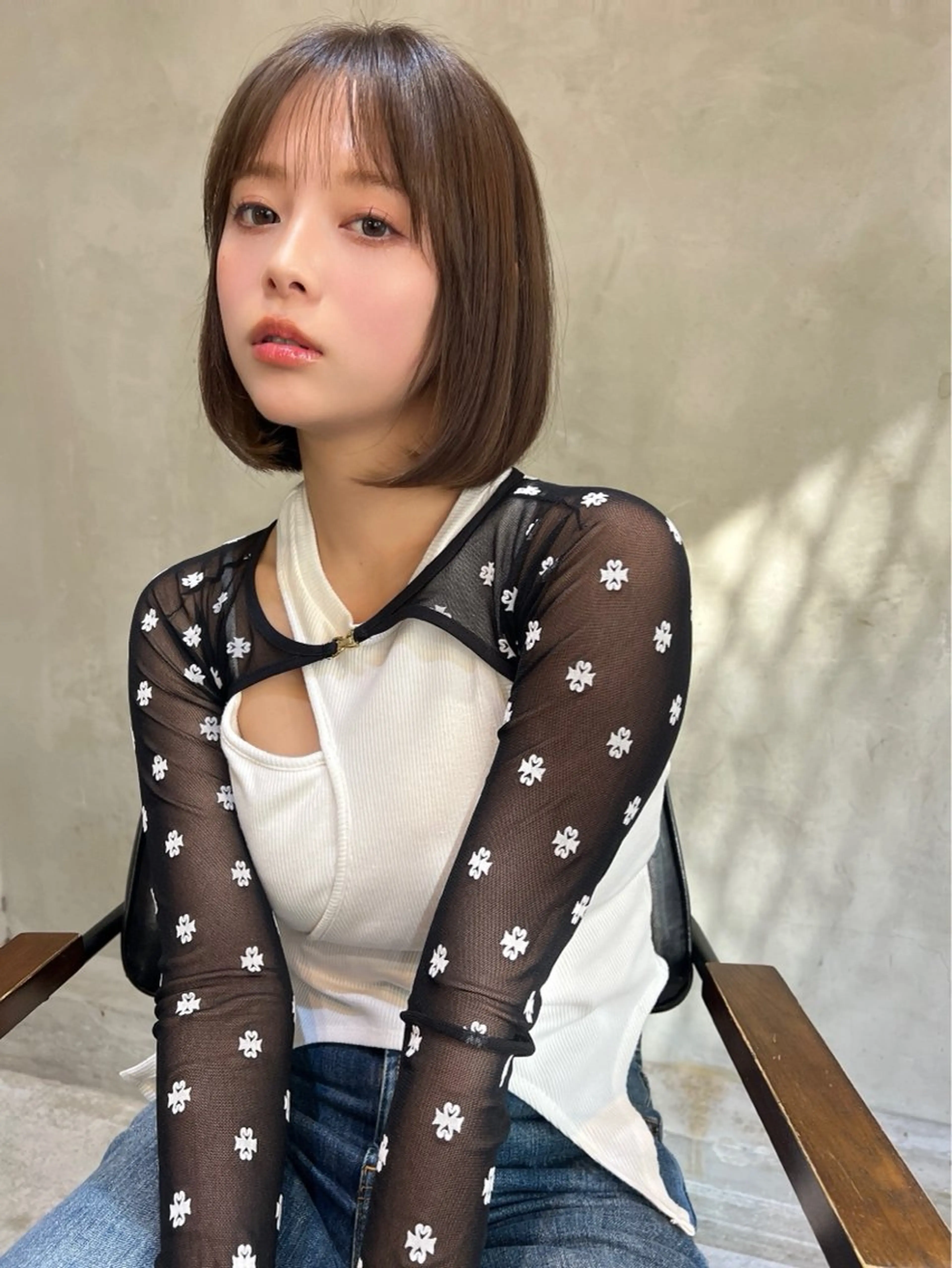 ミディアム カラー ボブ 🏄MUSASHI カラー/レイヤー/のヘアスタイル