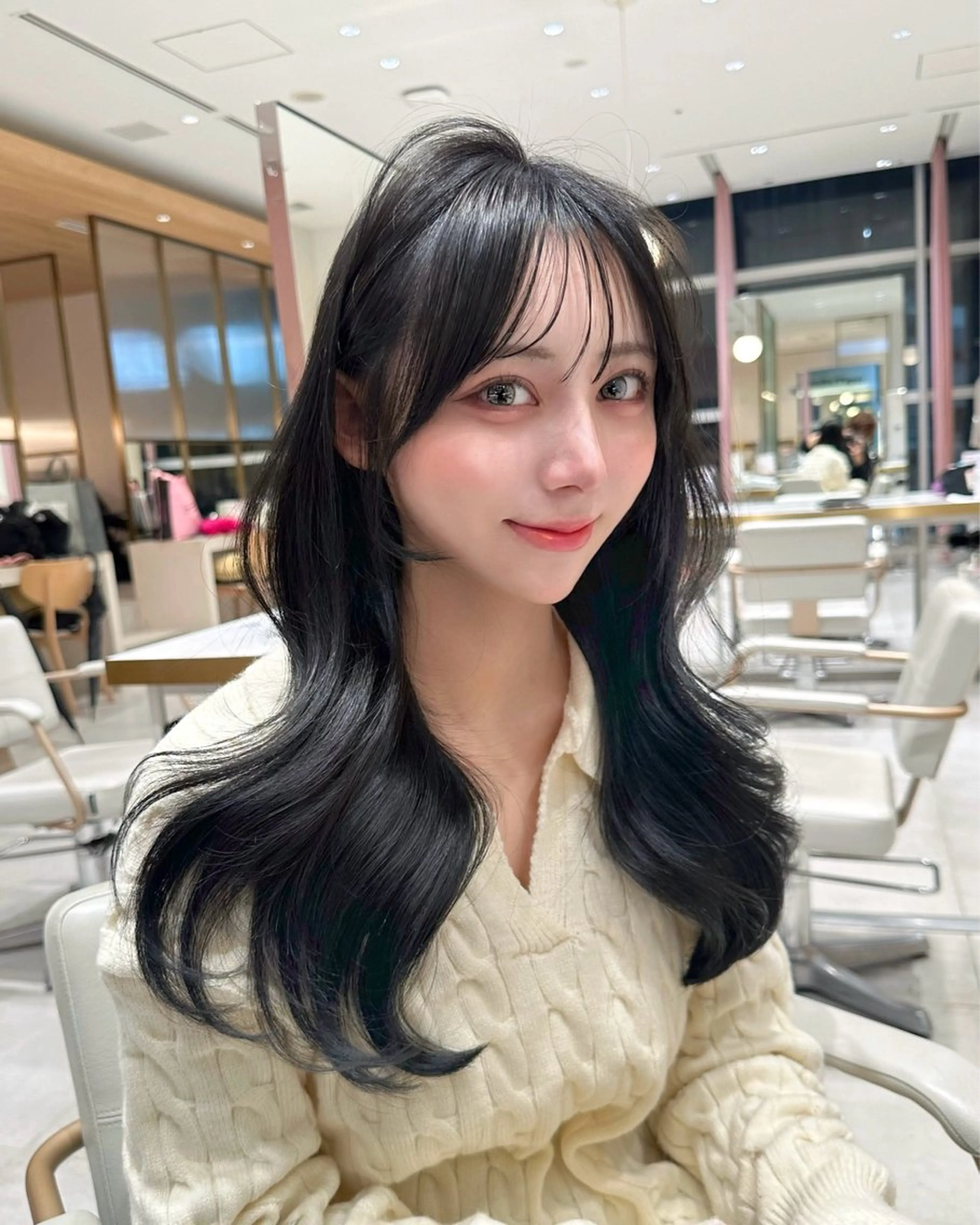 ミディアム カラー カット ヘアカラー トリートメント 🇰🇷韓国風くびれ ヘア🇰🇷中村優大のヘアスタイル