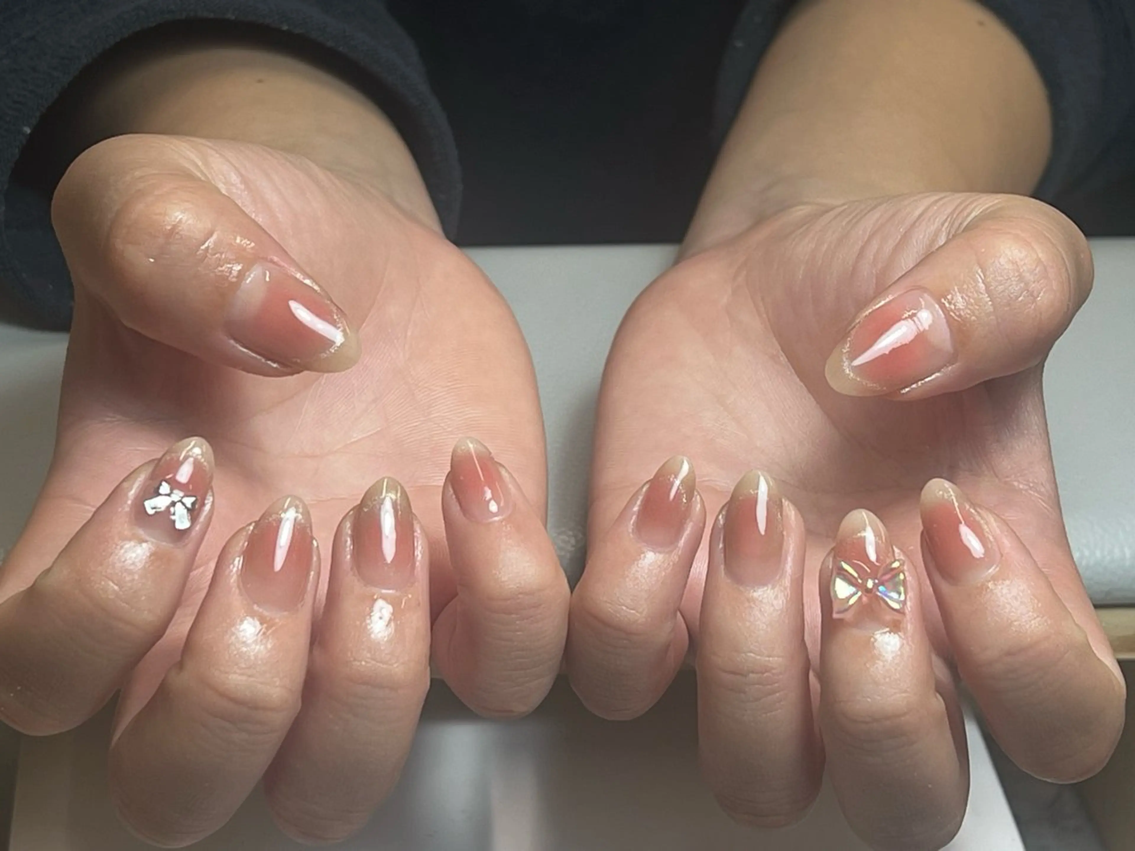 ネイル アートネイル 韓国ネイル 持ち込み ニュアンスネイル ワンカラーネイル ハンドネイル イブ ネイリのネイルデザイン