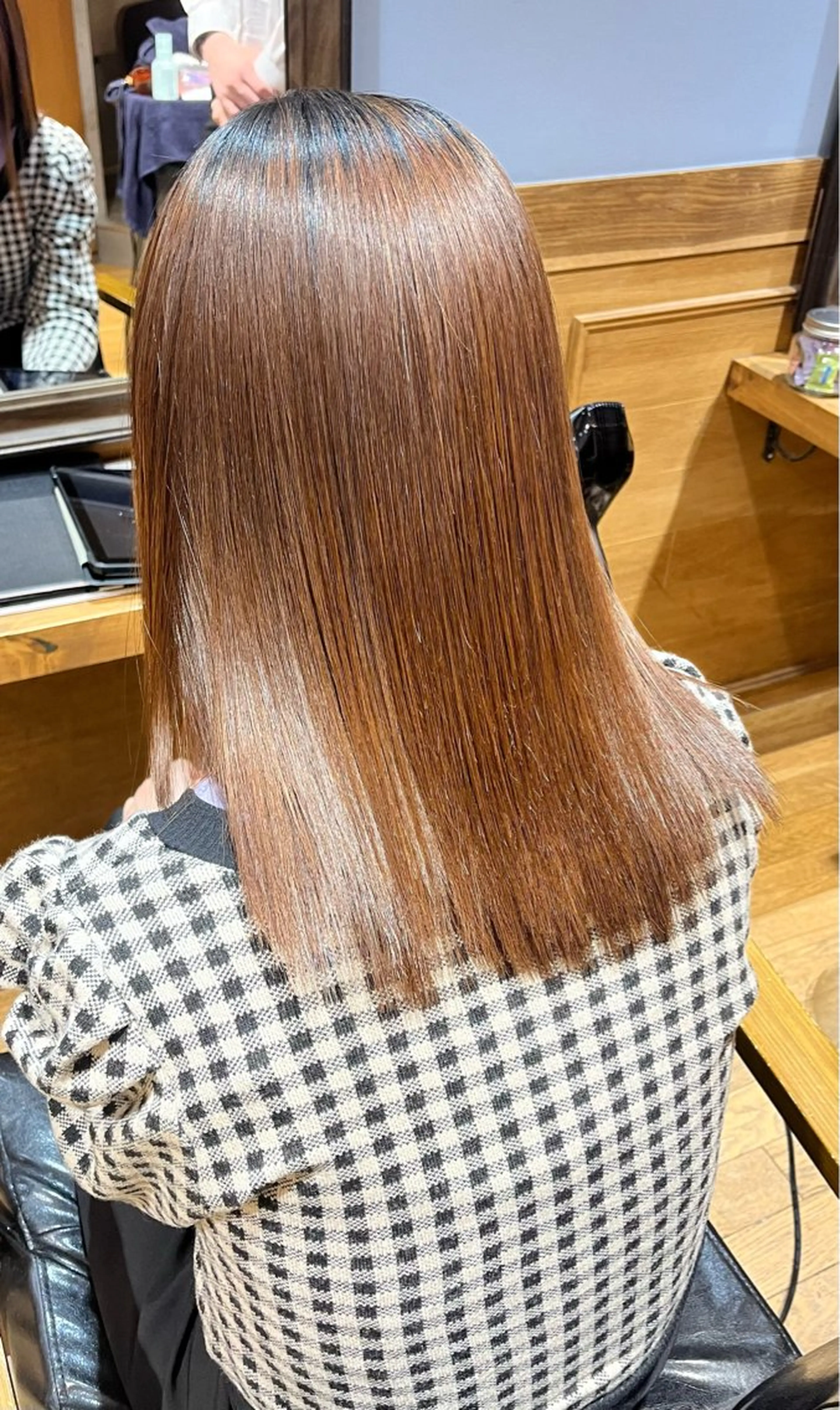 ミディアム 縮毛矯正 rina 🤍のヘアスタイル