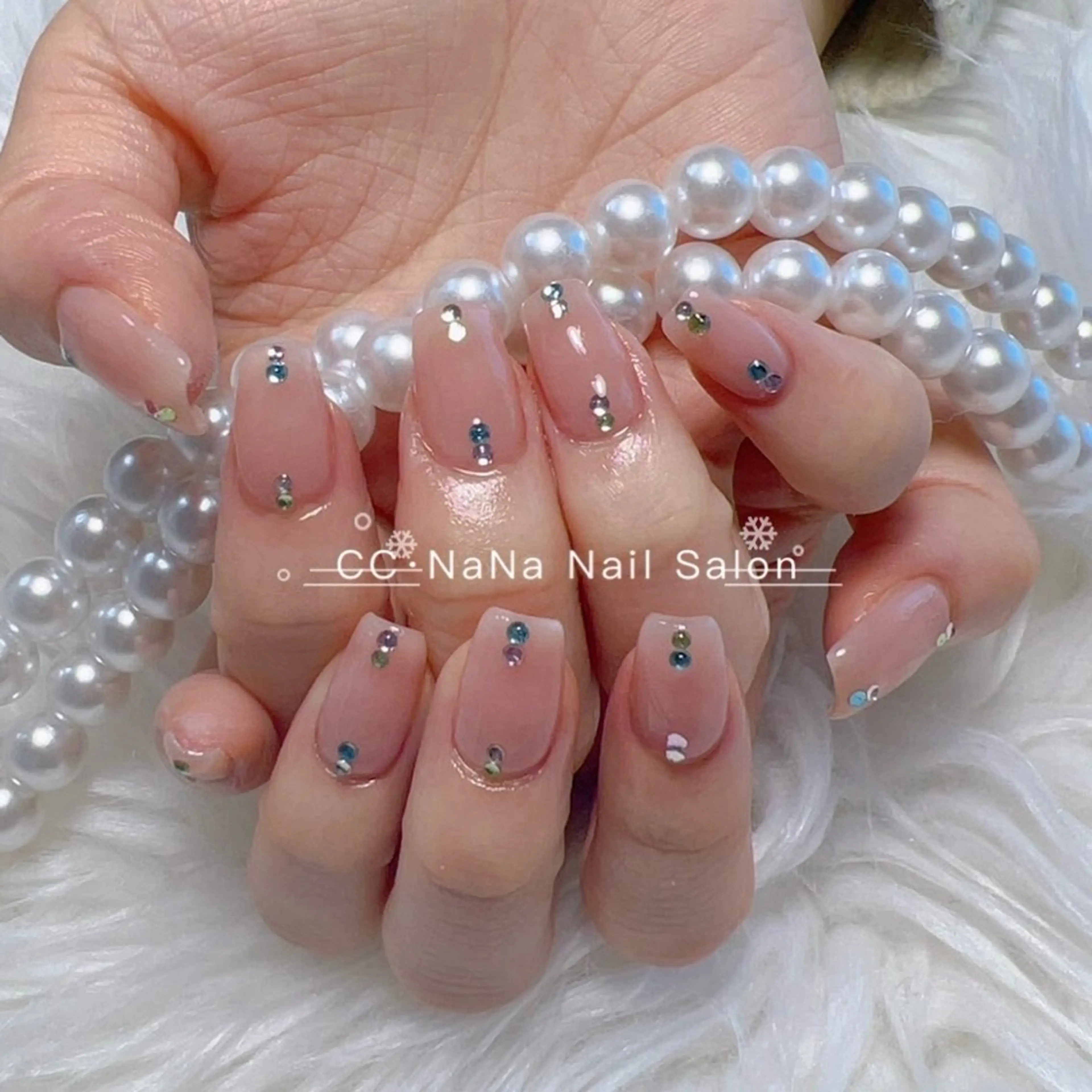 ネイル チークネイル フラッシュネイル ハート キラキラネイル 韓国ネイル ハンドネイル 💎CC・NaNa 韓国風ネイル🌙Cのネイルデザイン