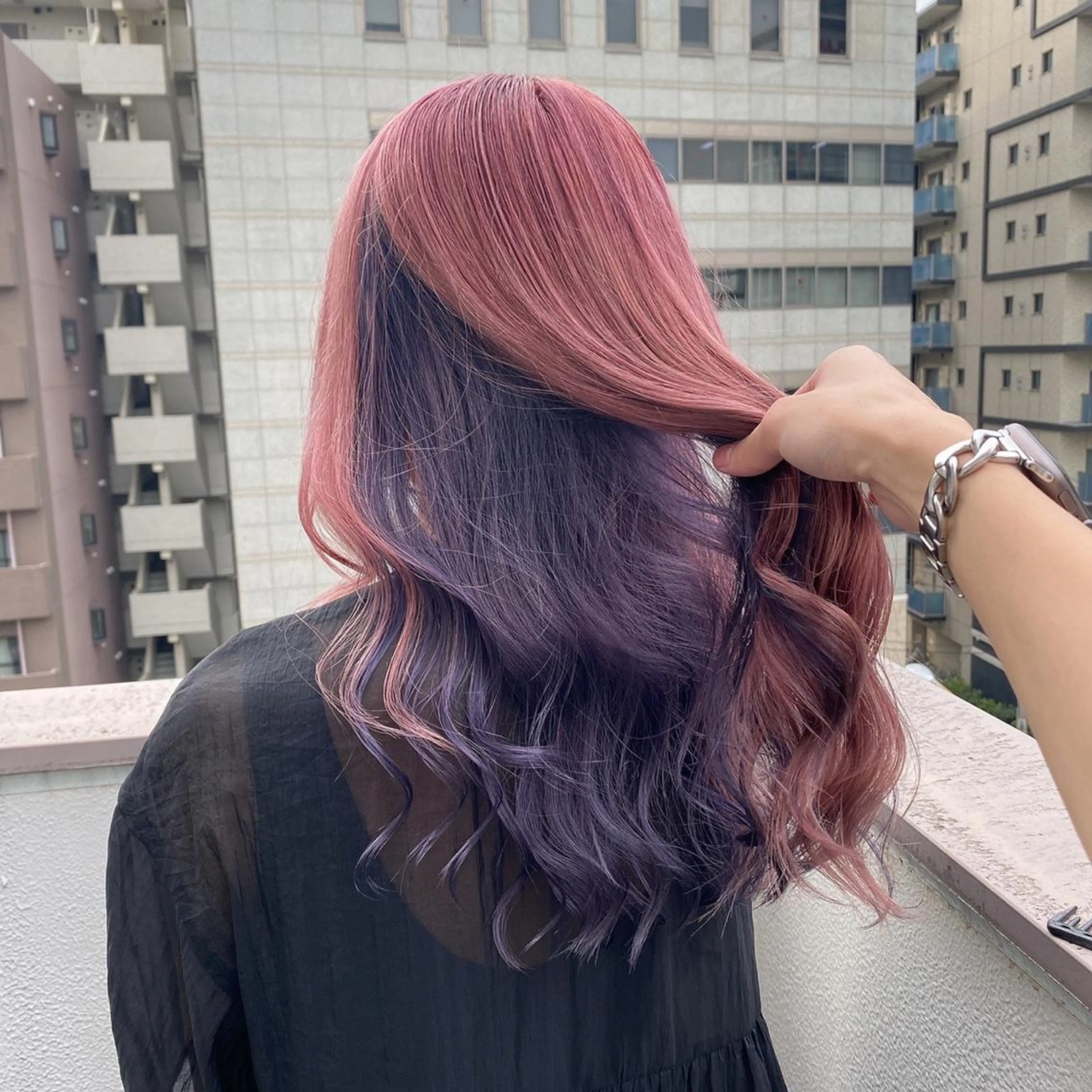 ロング カラー エフェクトブリーチ 🌟前澤啓太朗のヘアスタイル