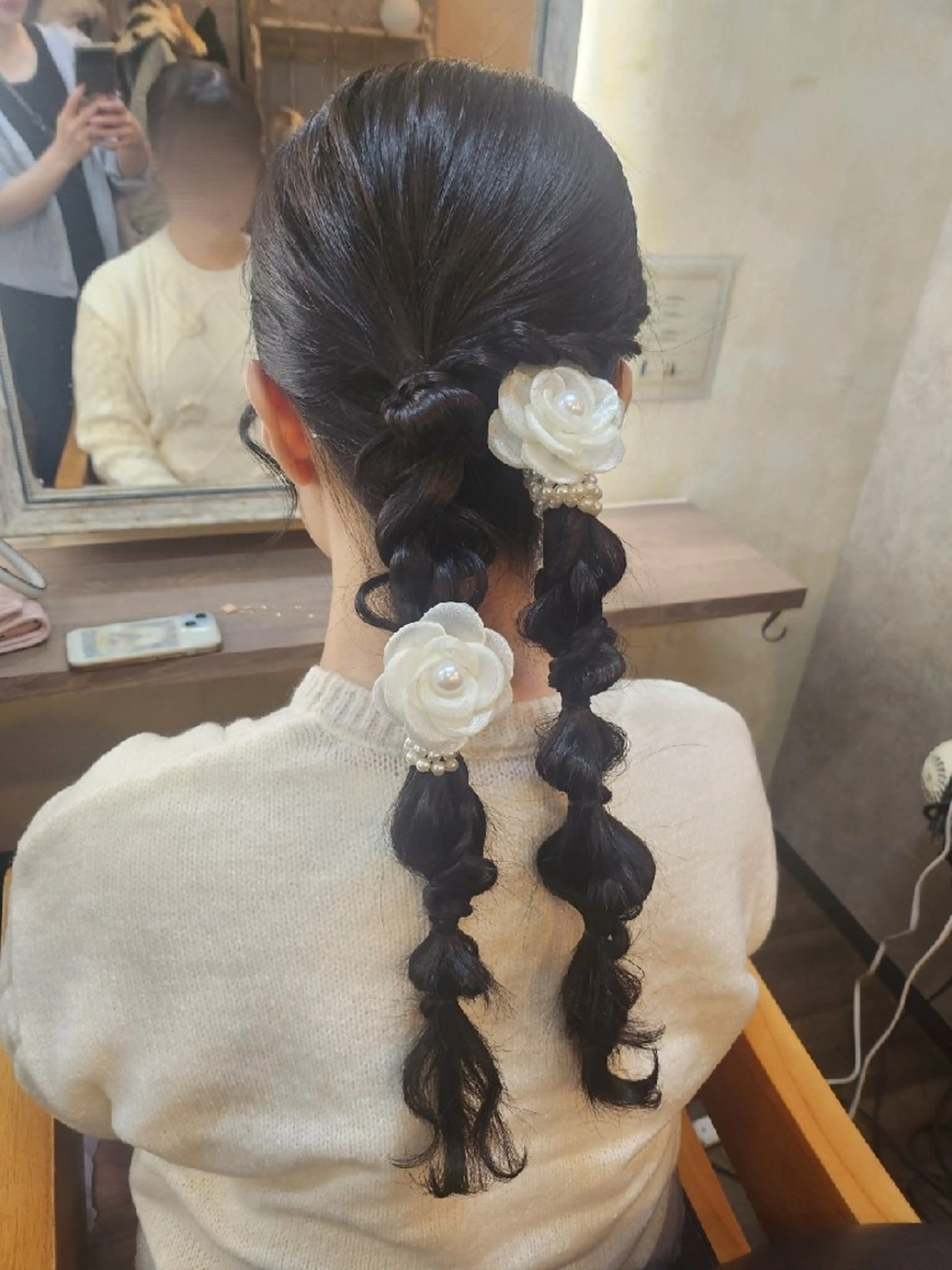 ロング ヘアアレンジ ヘアセット 田井中 悠紀のヘアスタイル