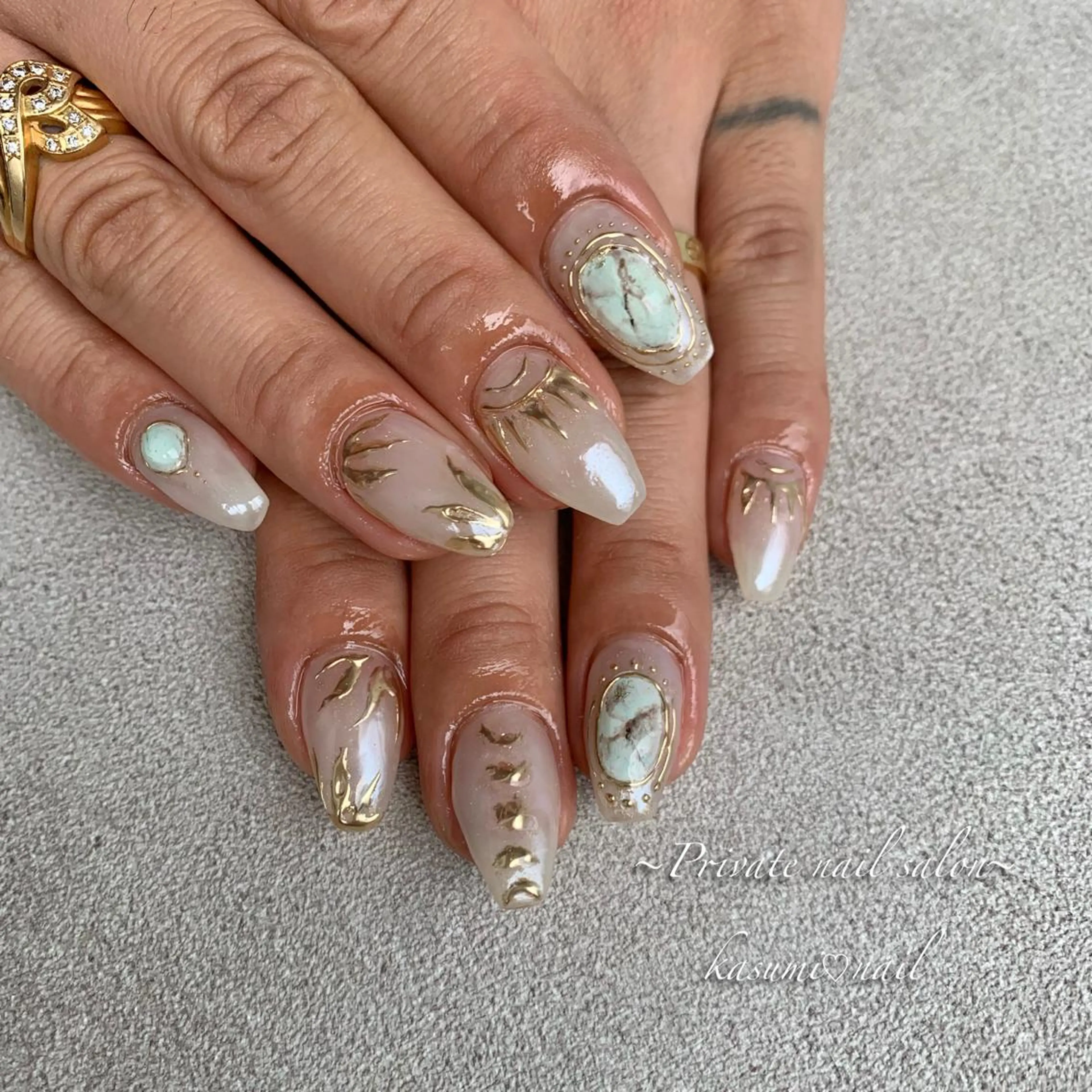 ネイル ラメ(グリッター) ミラーネイル ニュアンスネイル 冬ネイル KASUMI♡ Nailのネイルデザイン