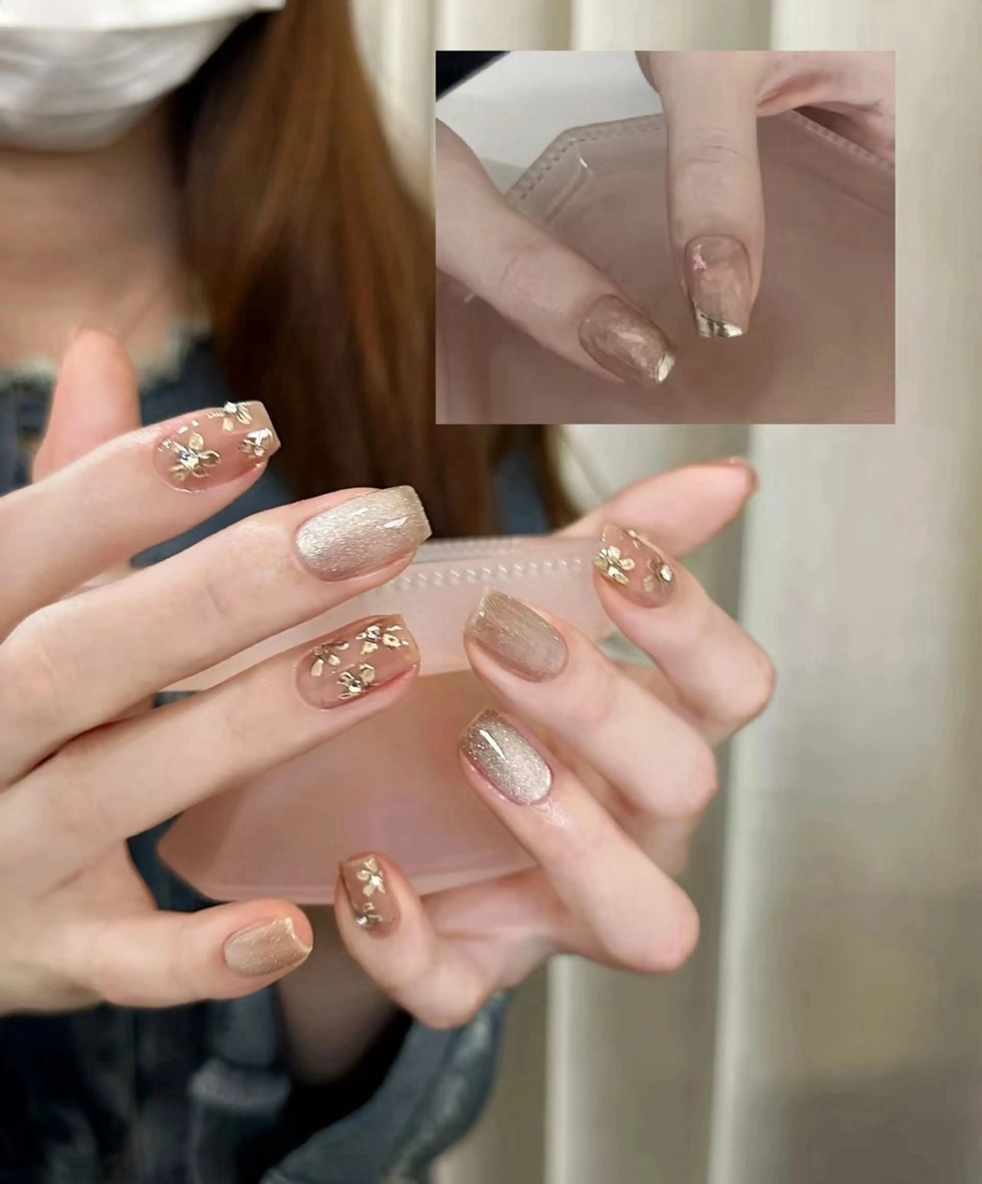 ネイル フットネイル フレンチネイル ジェルネイル ゴージャス ハート ハンドネイル MoonNail ユリ🌸のネイルデザイン