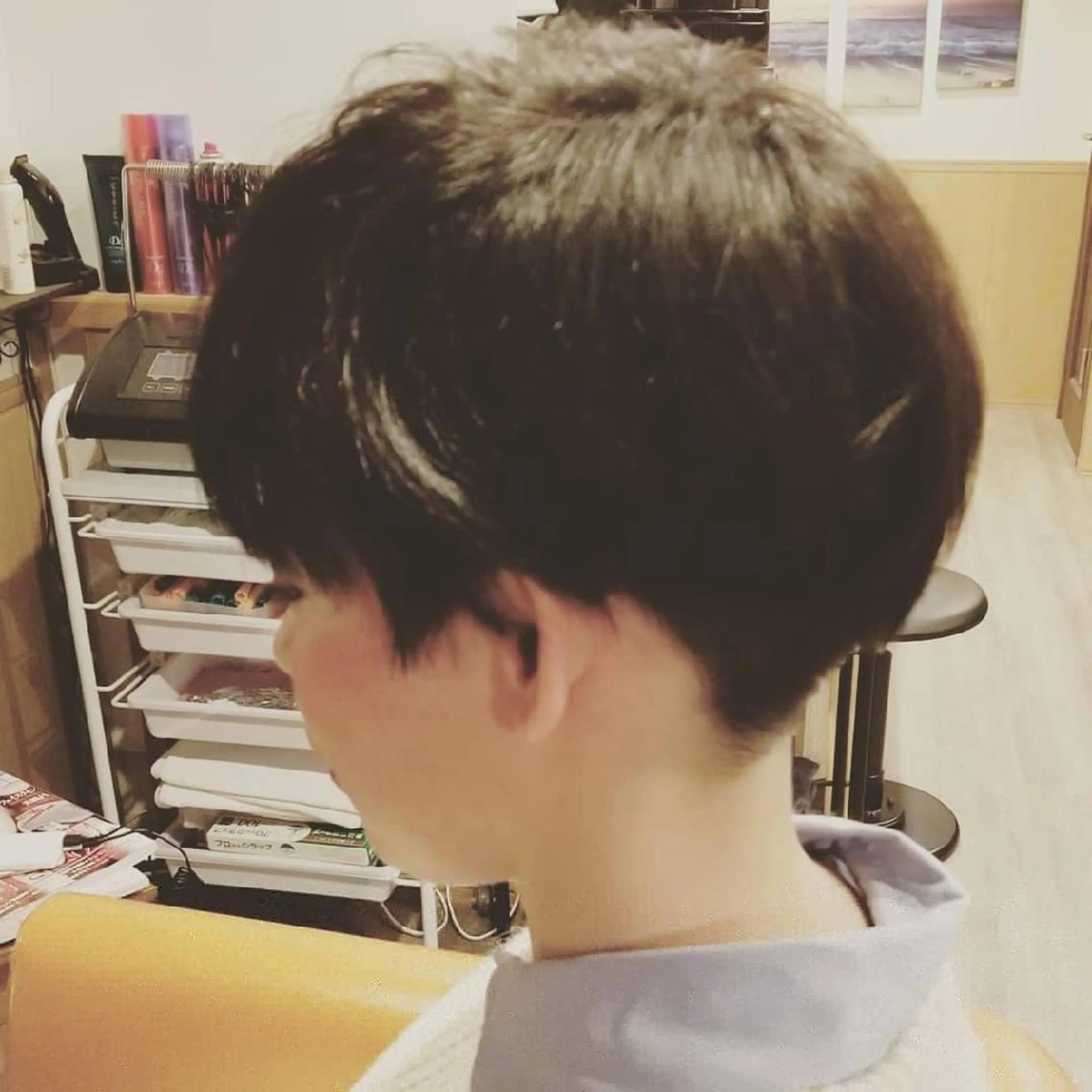 ショート カラー アディクシーカラー バレイヤージュ イルミナカラー 外国人風カラー レイヤーカット カット ヘアカラー トリートメント spa hair  ark 富井直美のヘアスタイル