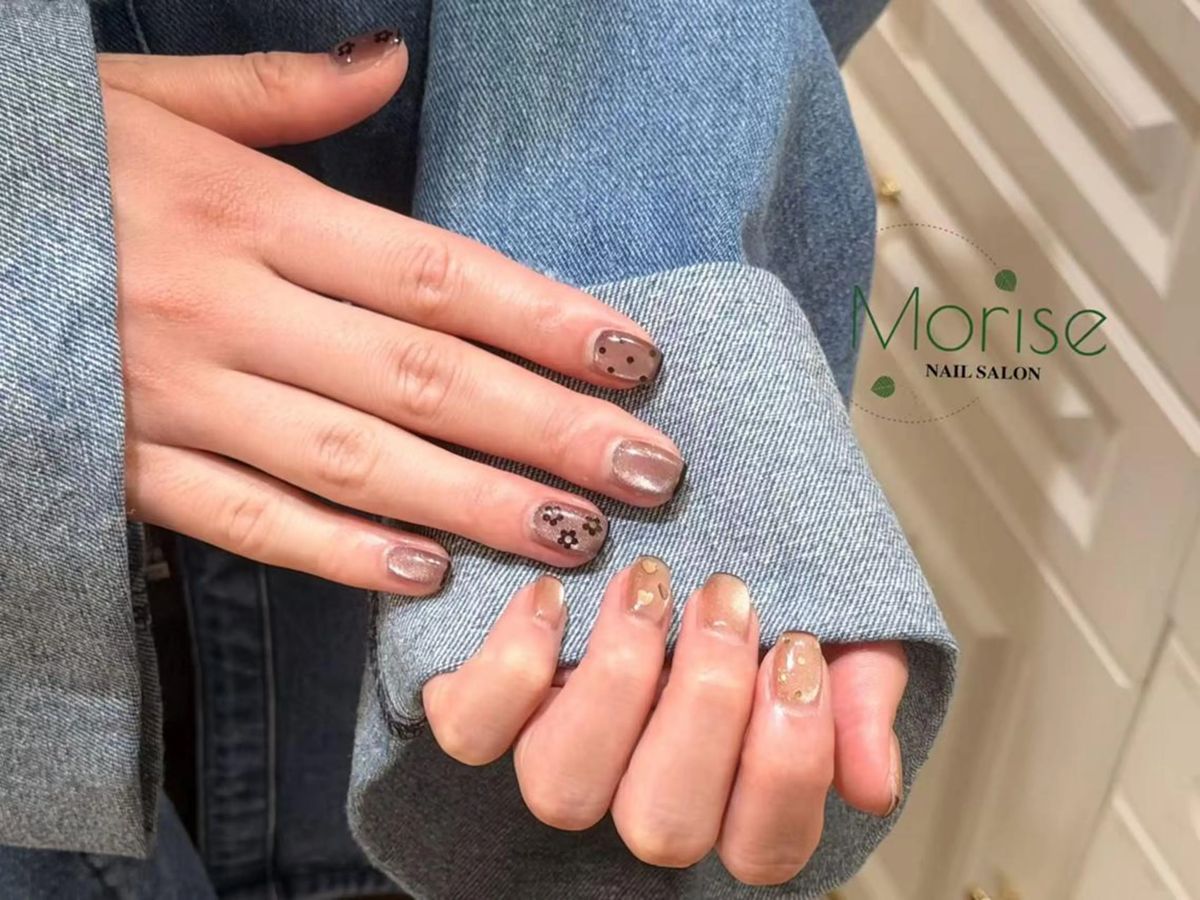 ネイル 長さ出し フレンチネイル ジェルネイル ガラスフレンチ 韓国ネイル MoriseNail Jr研修💜はるかのネイルデザイン