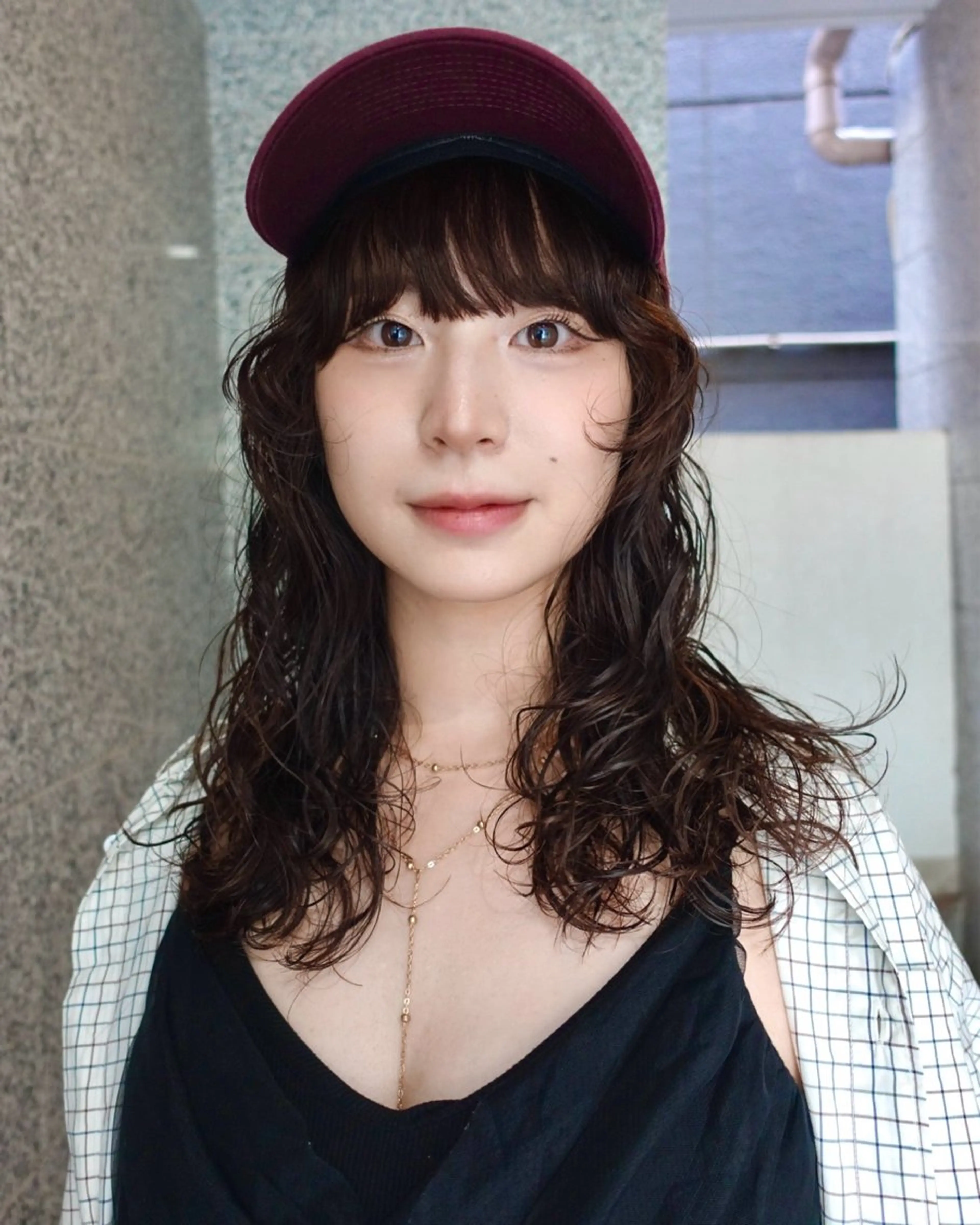 セミロング セミロングパーマ カット パーマ ヒカル/ミディアム パーマ/ロングパーマのヘアスタイル