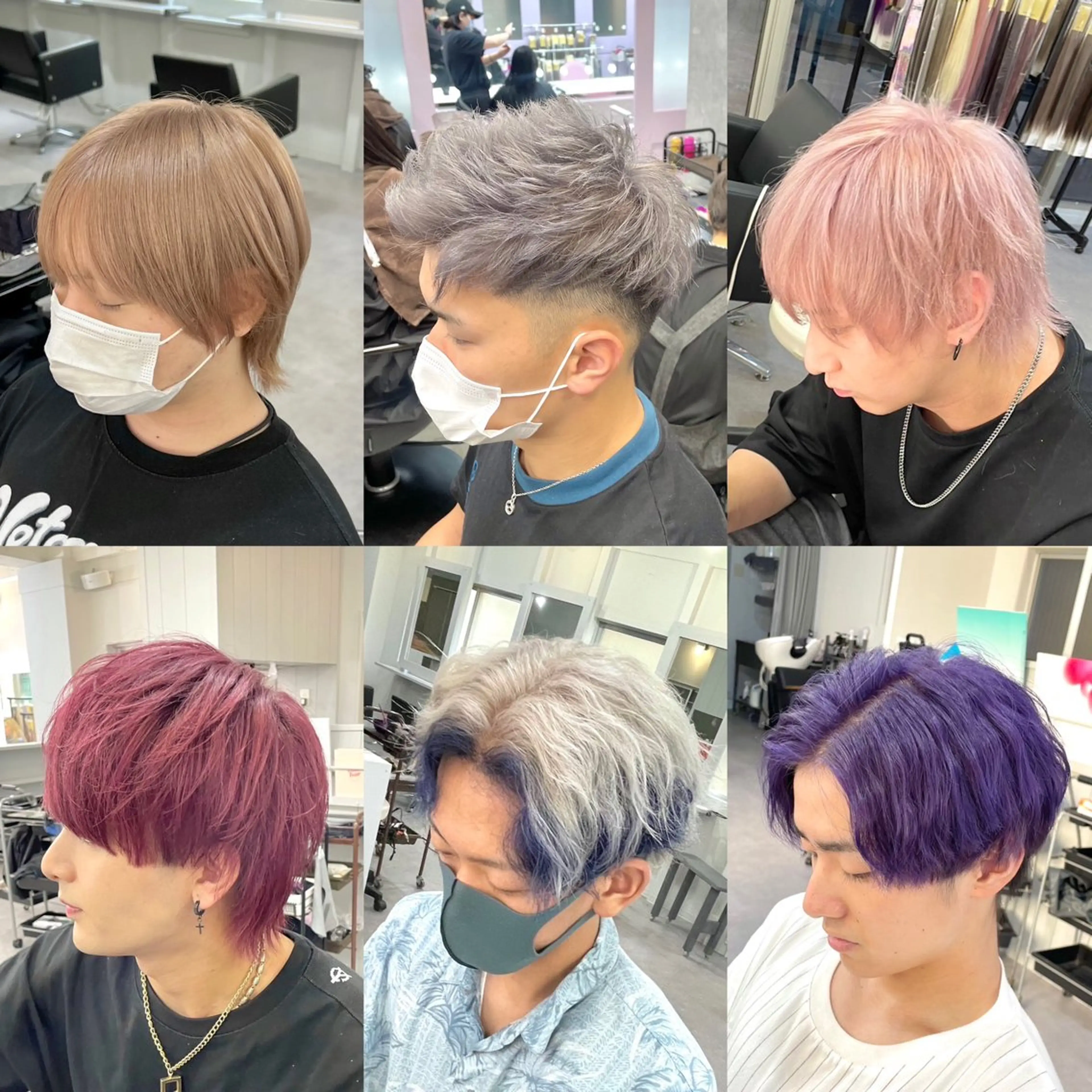 ショート カラー メンズ ダブルカラー ヘアカラー トリートメント ブリーチ&エクステ 🥀ケアカラー特化のヘアスタイル